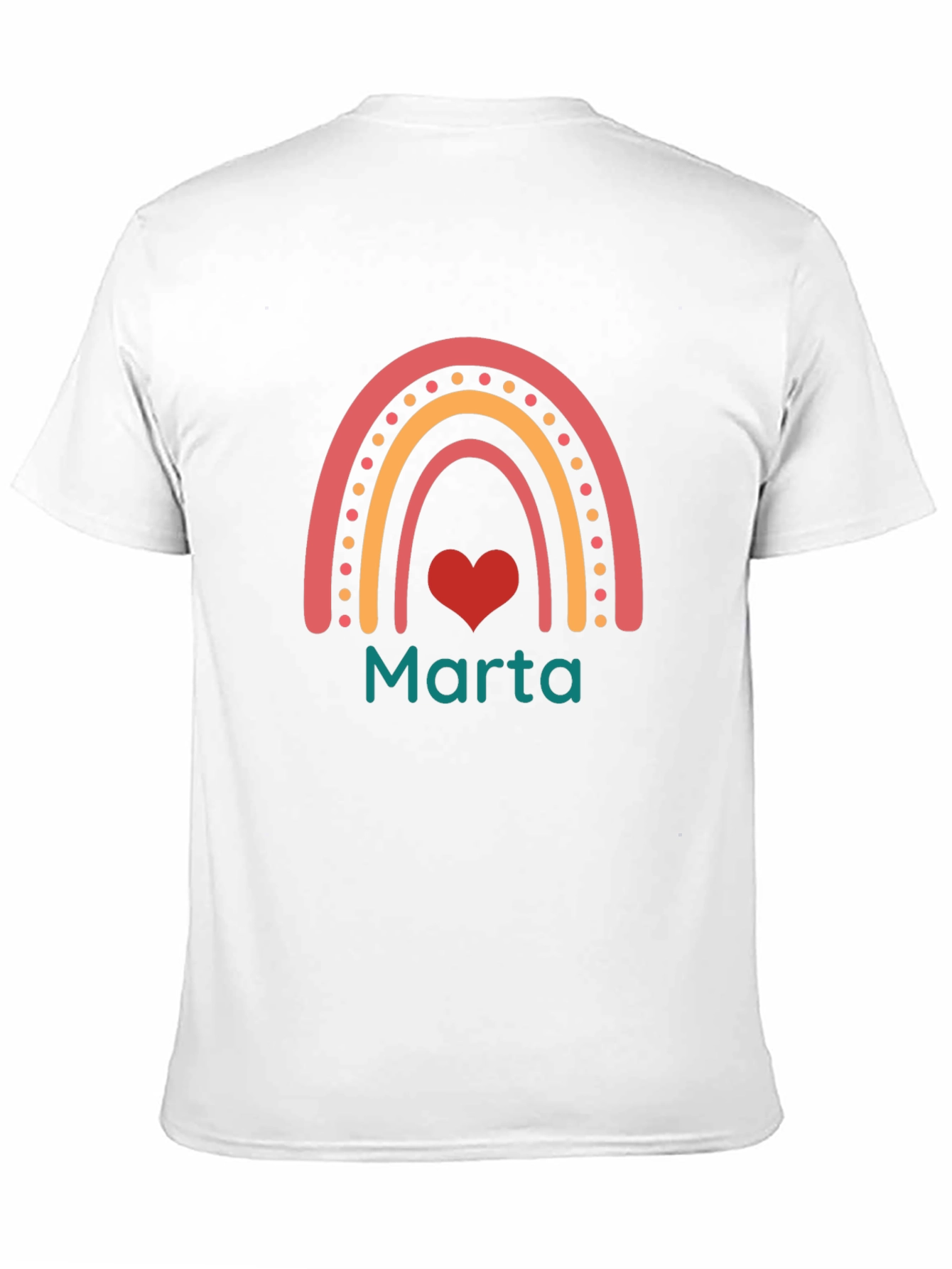 Rainbow Heart Marta Personalized T-Shirt - 11