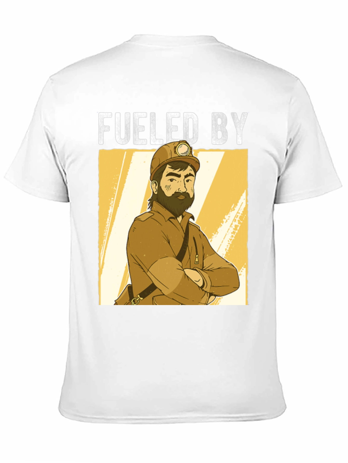 Black Fueled By Miner Cartoon Black T-Shirt view 11