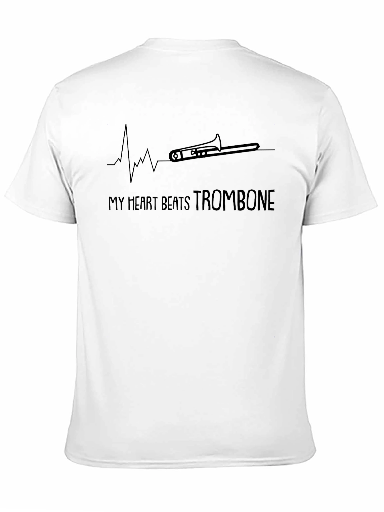 Black My Heart Beats Trombone - Musician's T-Shirt view 11