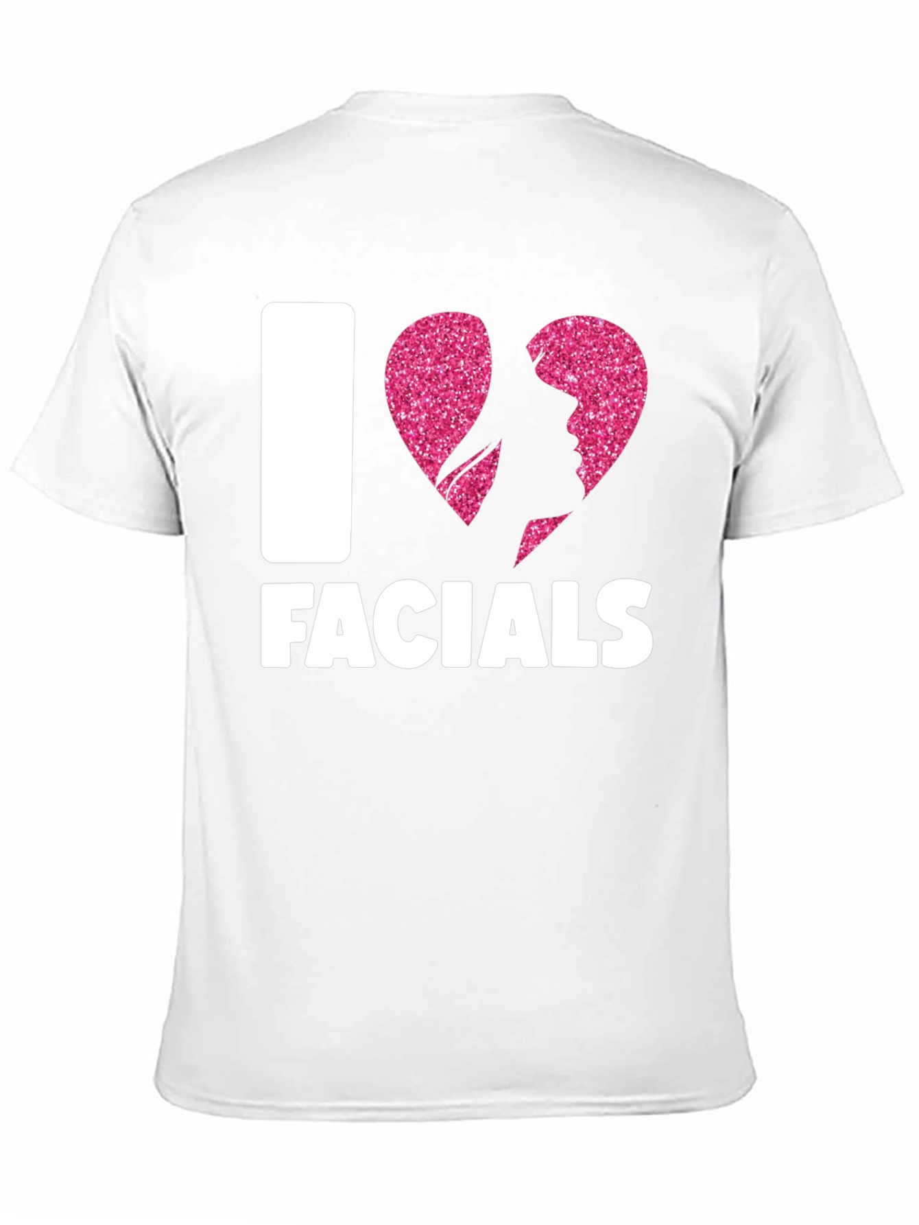 Black I Heart Facials T-Shirt Funny Graphic Tee view 11