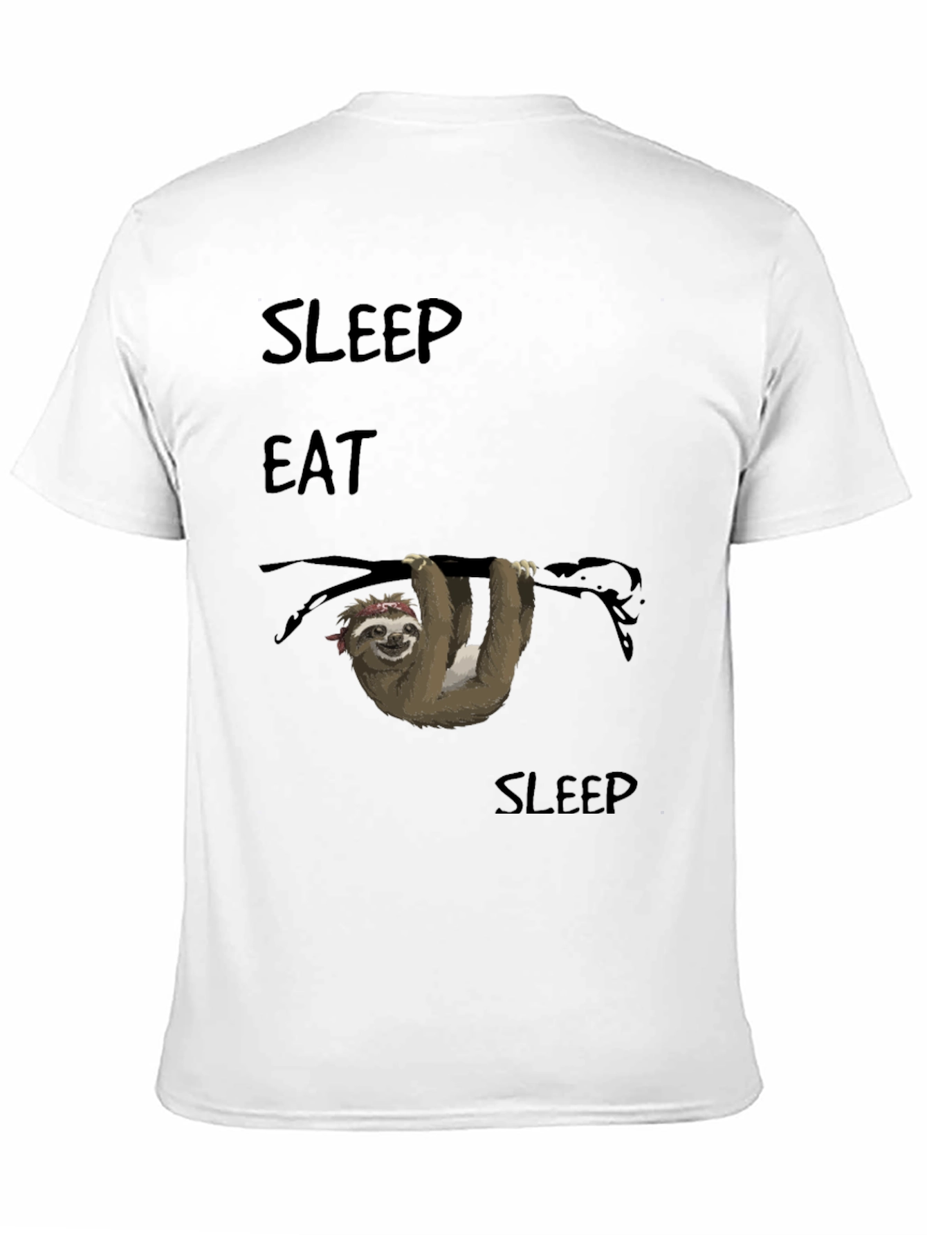 Black Sleep Eat Sloth T-Shirt - Relaxed Fit view 11