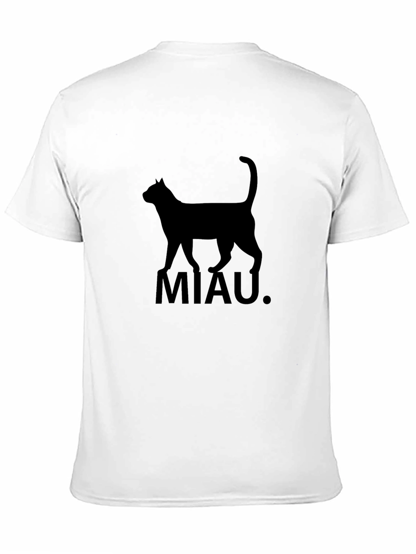 Black Black Cat MIAU T-Shirt - Graphic Tee view 11