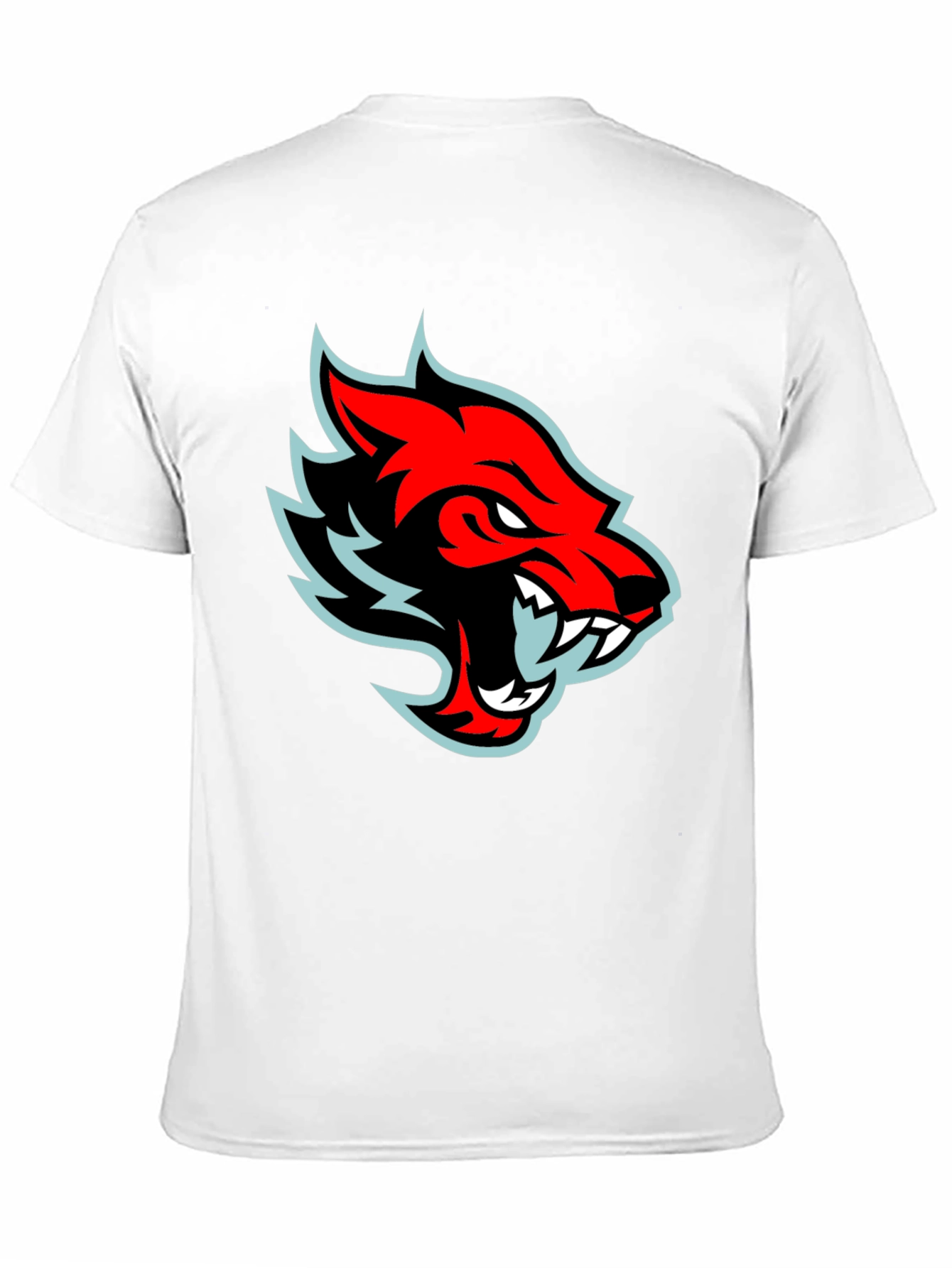 Black Red Wolf Graphic Tee - Cool Black T-Shirt view 11