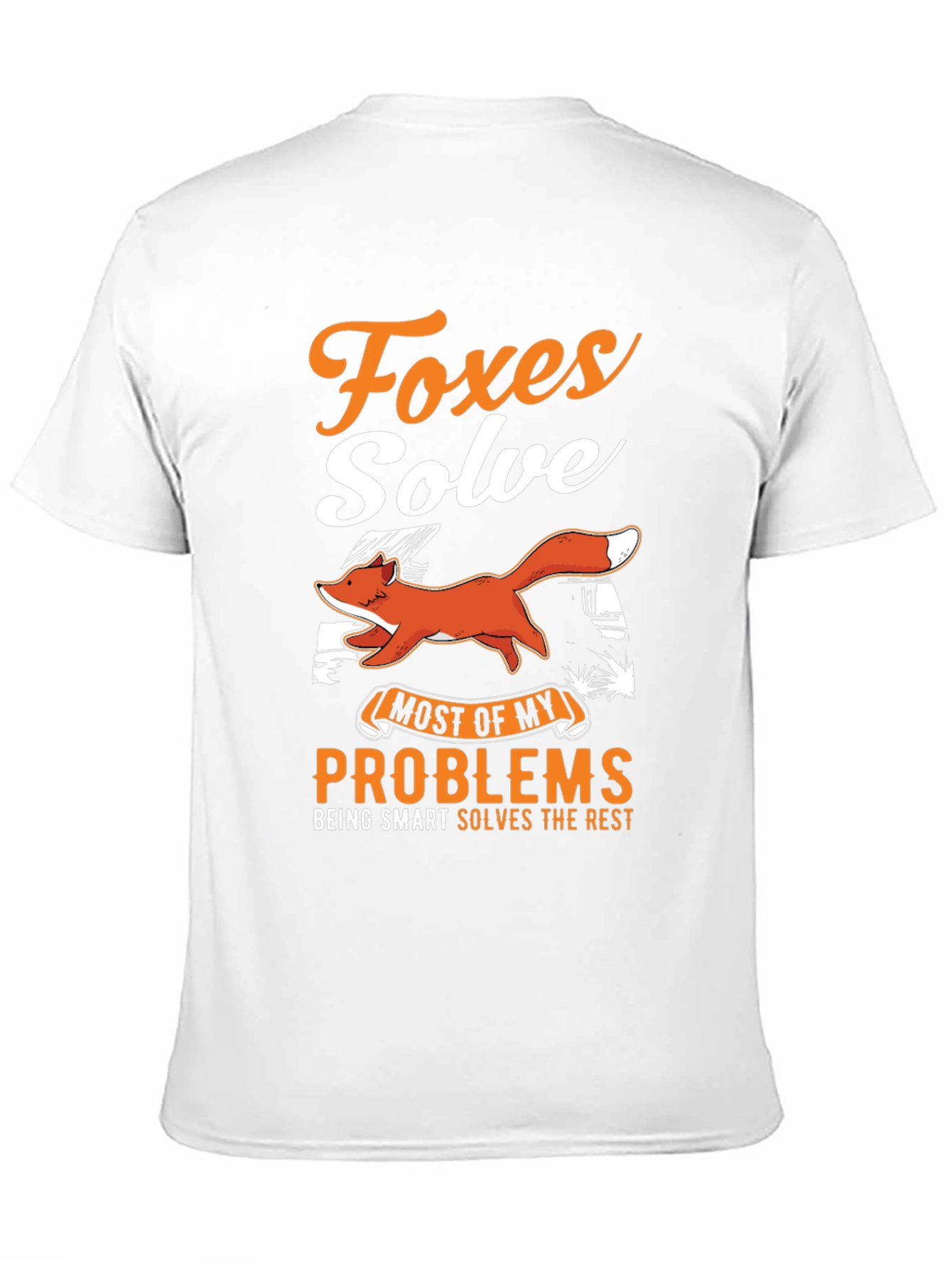 Black Foxes Solve Problems Funny Graphic T-Shirt view 11