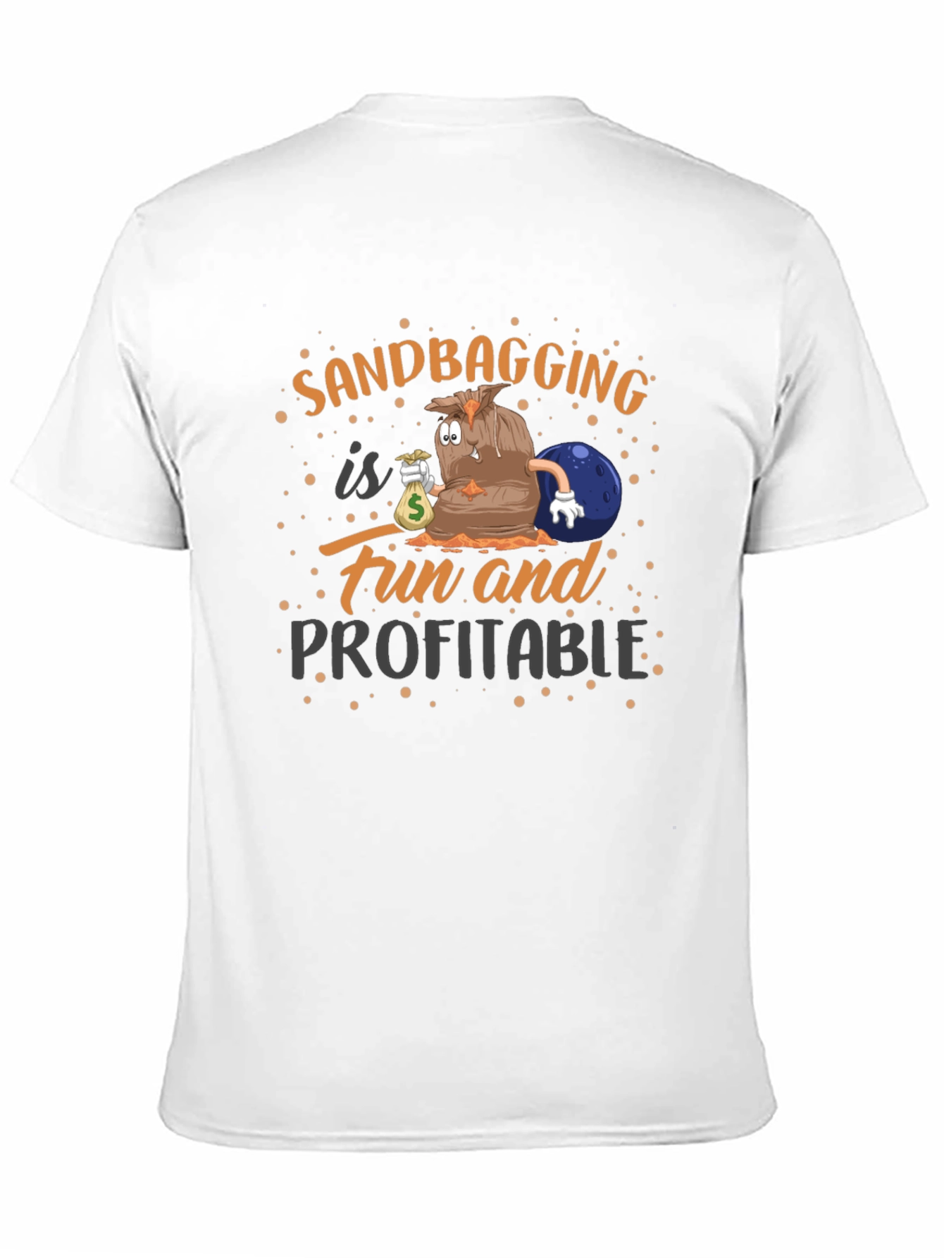 Black Sandbagging Fun & Profitable Black Graphic T-Shirt view 11
