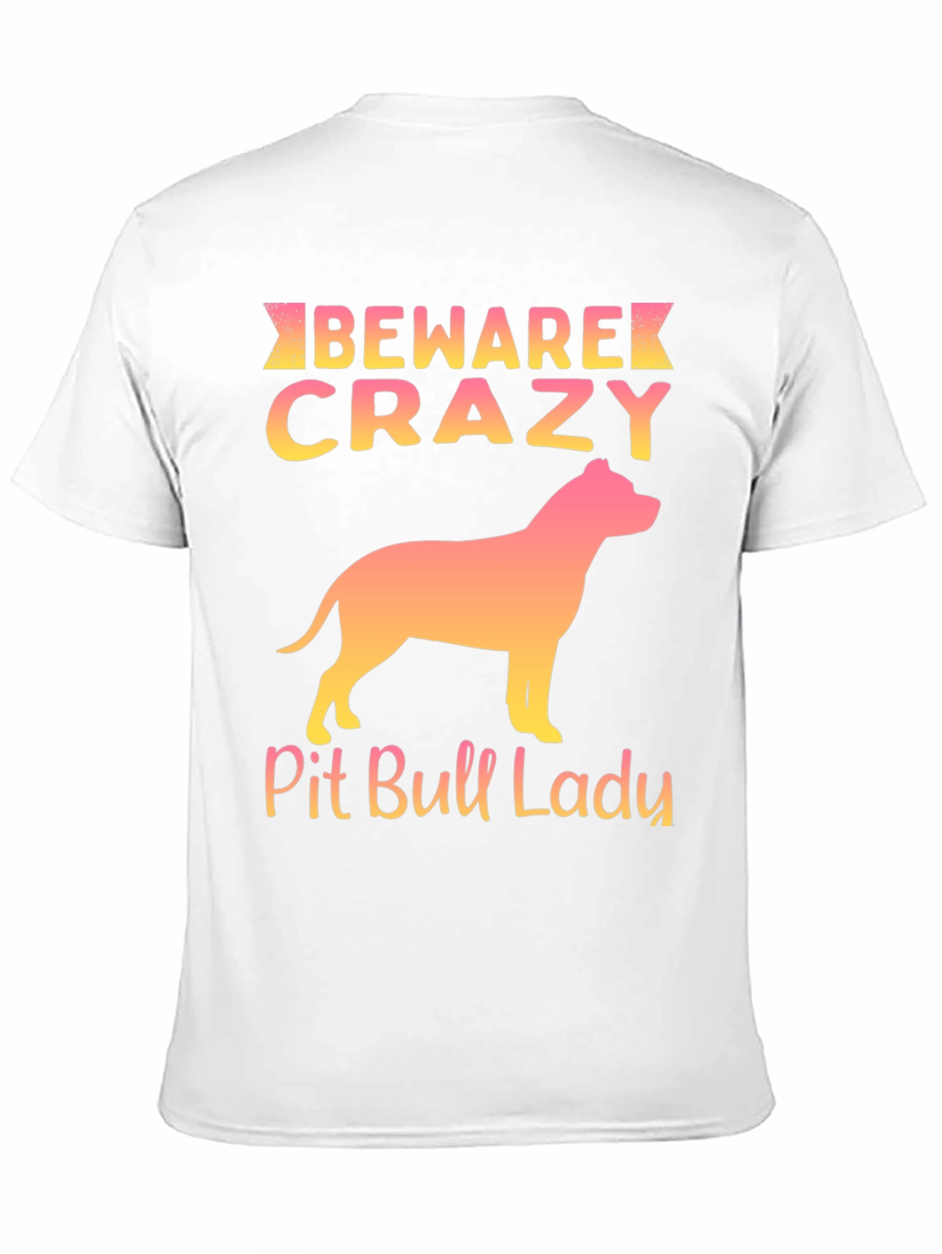 Black Beware Crazy Pit Bull Lady Graphic Tee view 11
