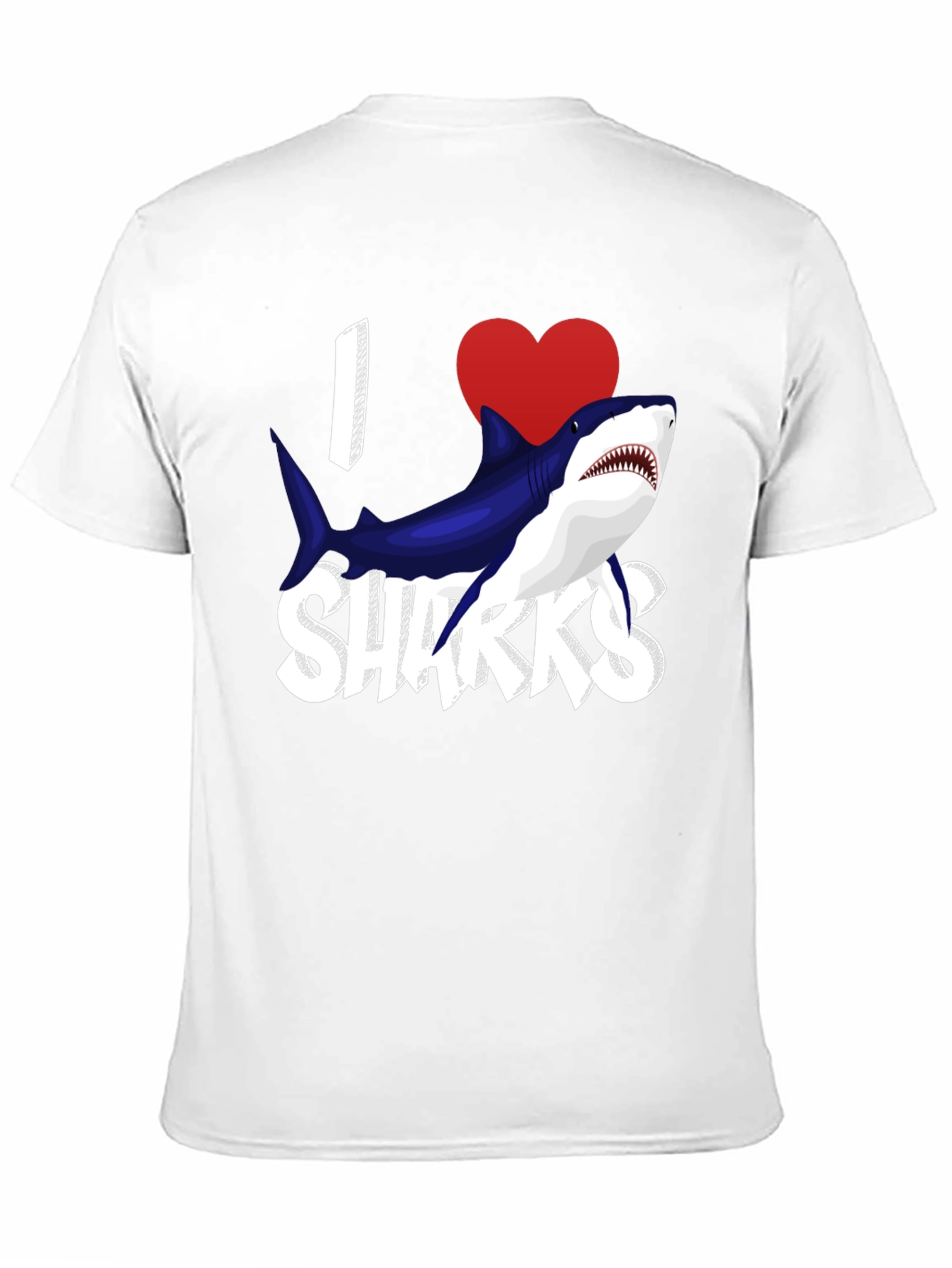 Black I Heart Sharks Graphic T-Shirt - Black view 11