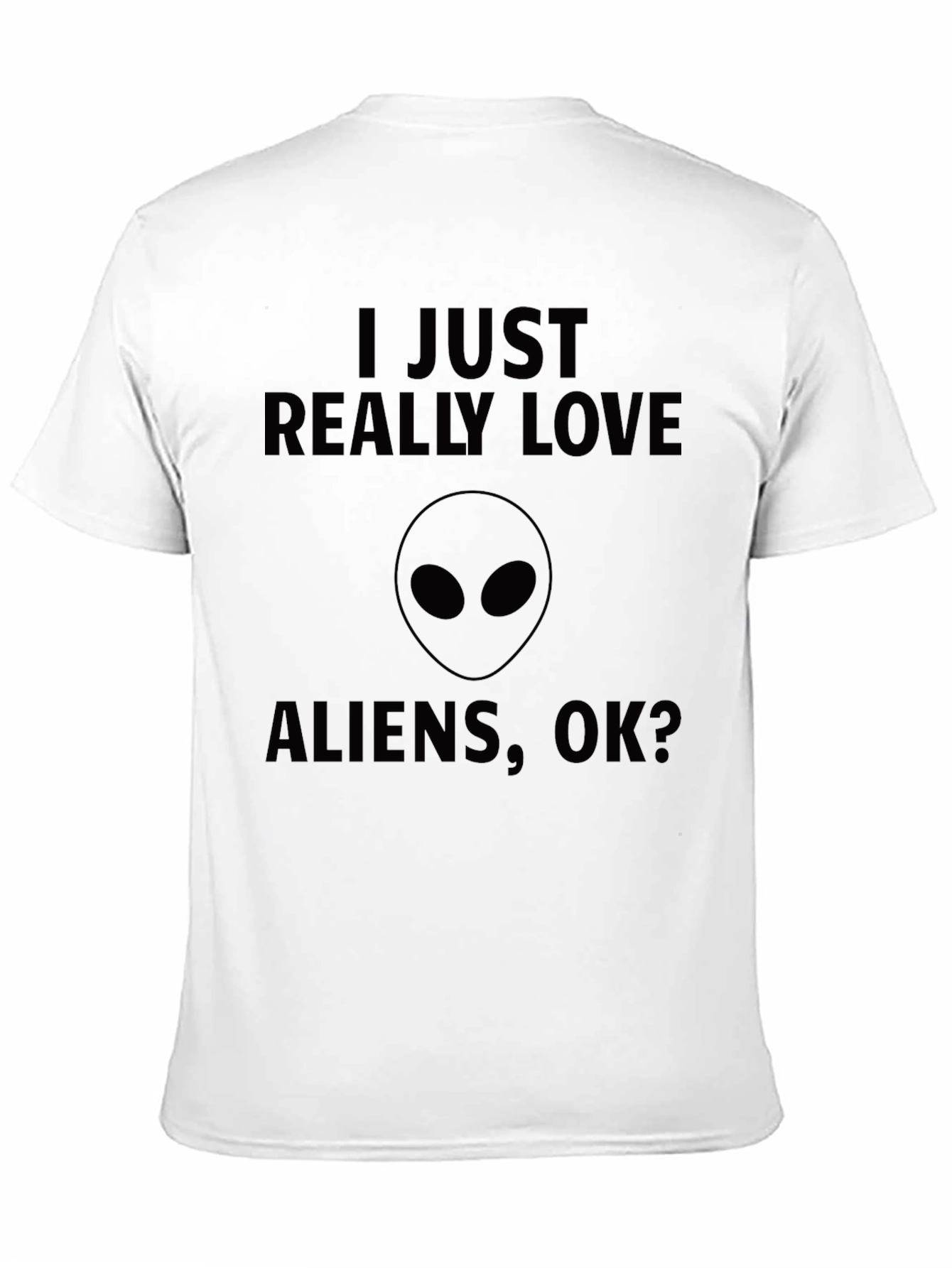 Black I Love Aliens T-Shirt, Funny Alien Graphic Tee view 11