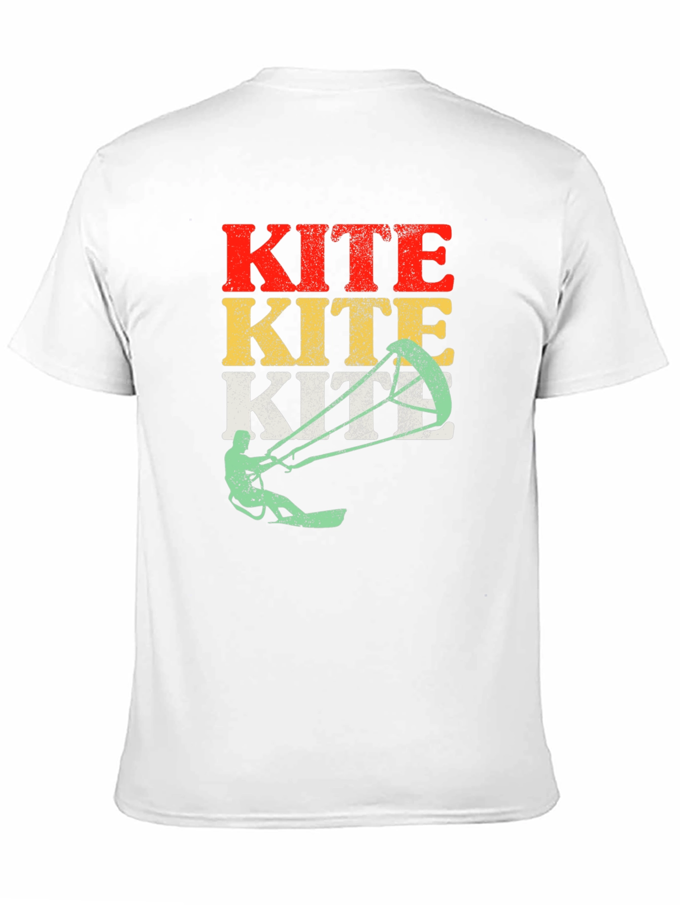 Black Kiteboarding T-Shirt - Vintage Style Kitesurfing Tee view 11