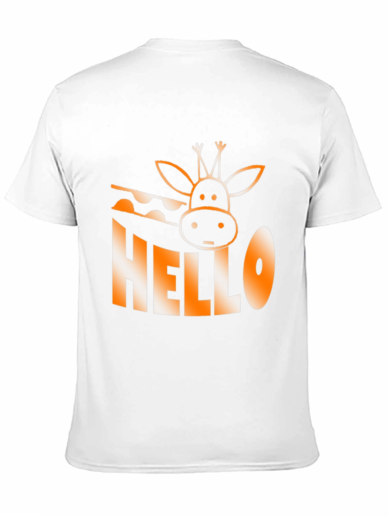 Black Hello Giraffe Graphic Tee - Black Cotton T-Shirt view 11
