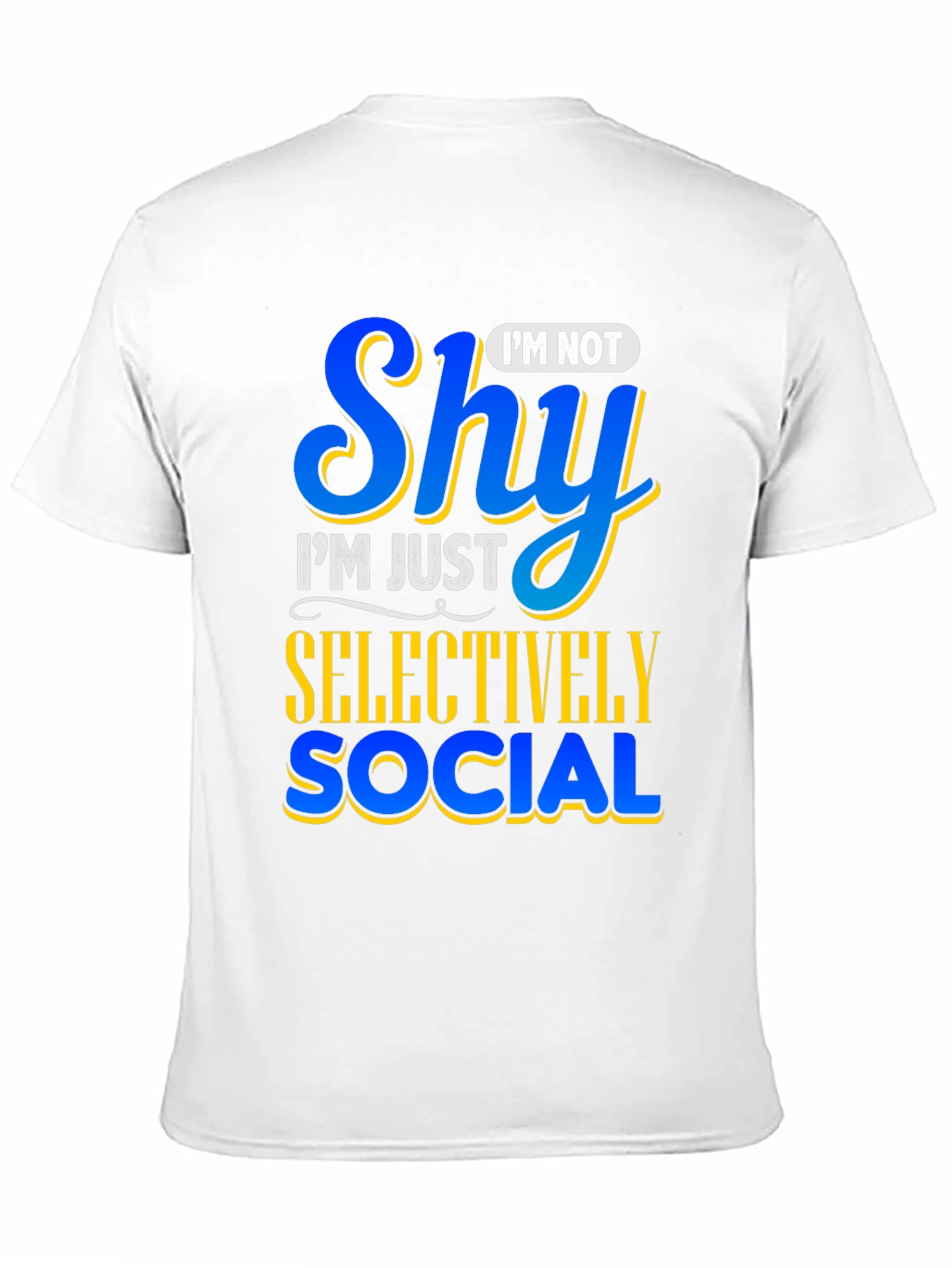Black I'm Not Shy T-Shirt - Selectively Social Tee view 11