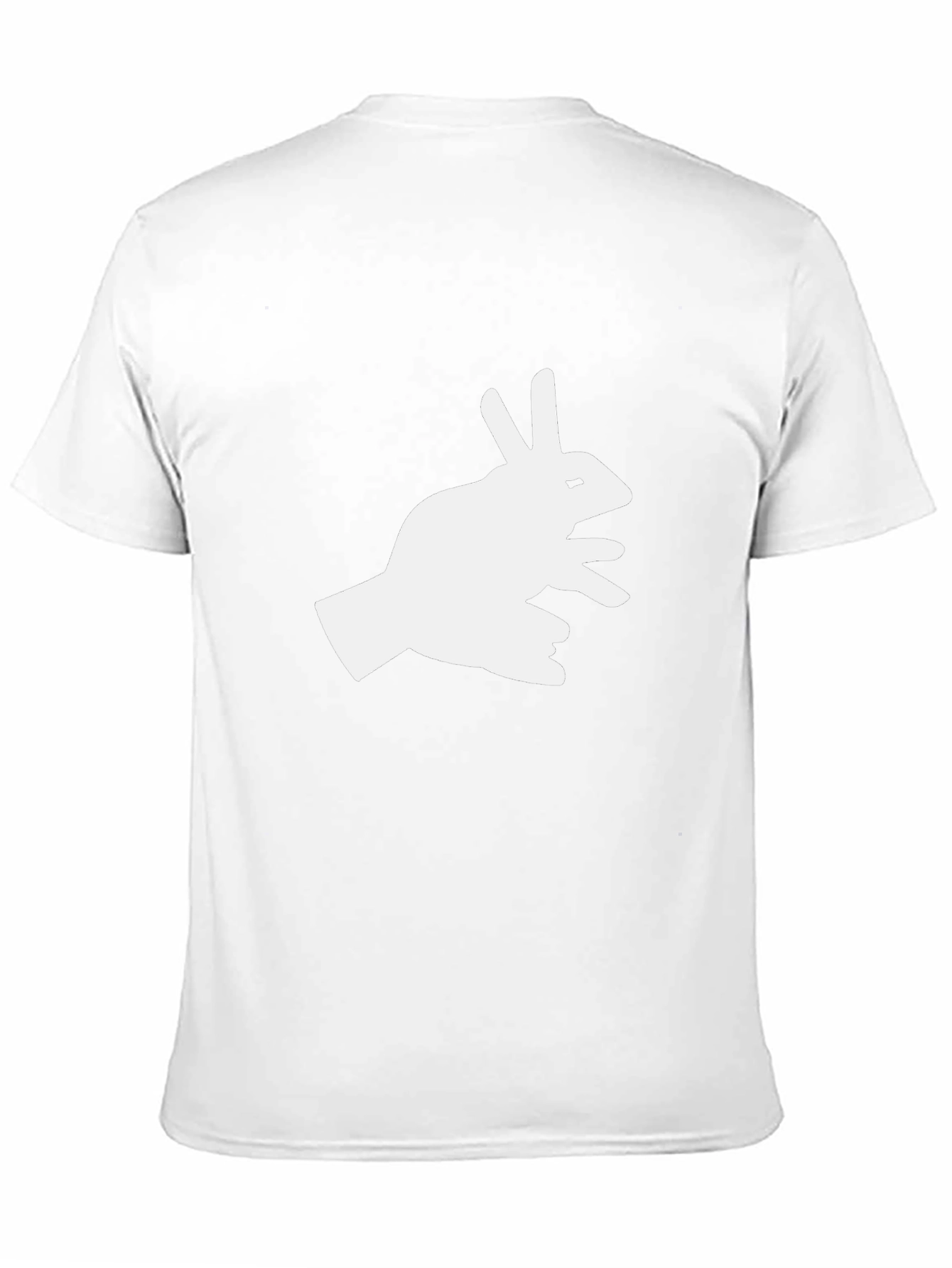 Black Shadow Rabbit Tee - Fun Hand Puppet T-Shirt view 11