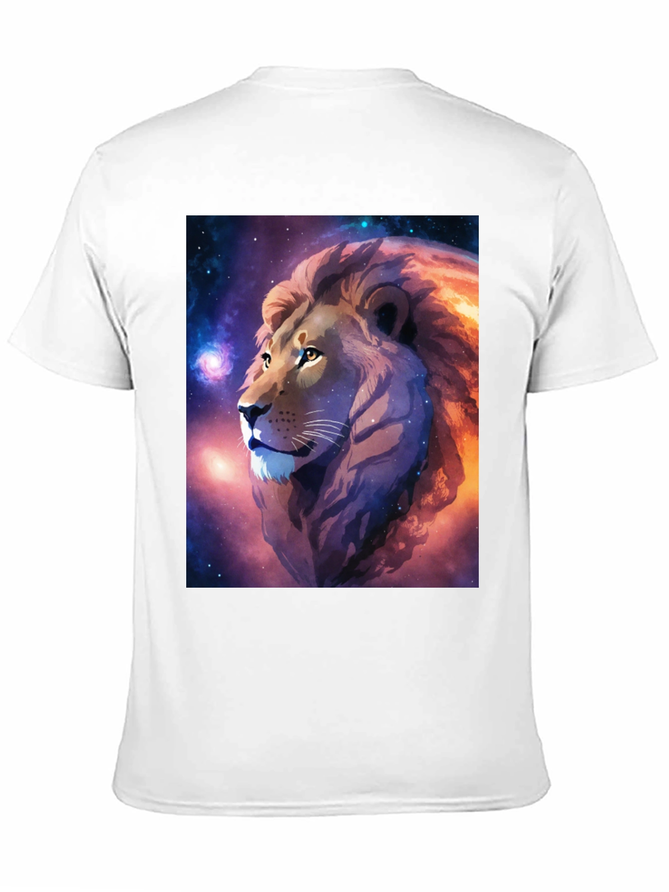 Black Cosmic Lion Graphic Black T-Shirt view 11