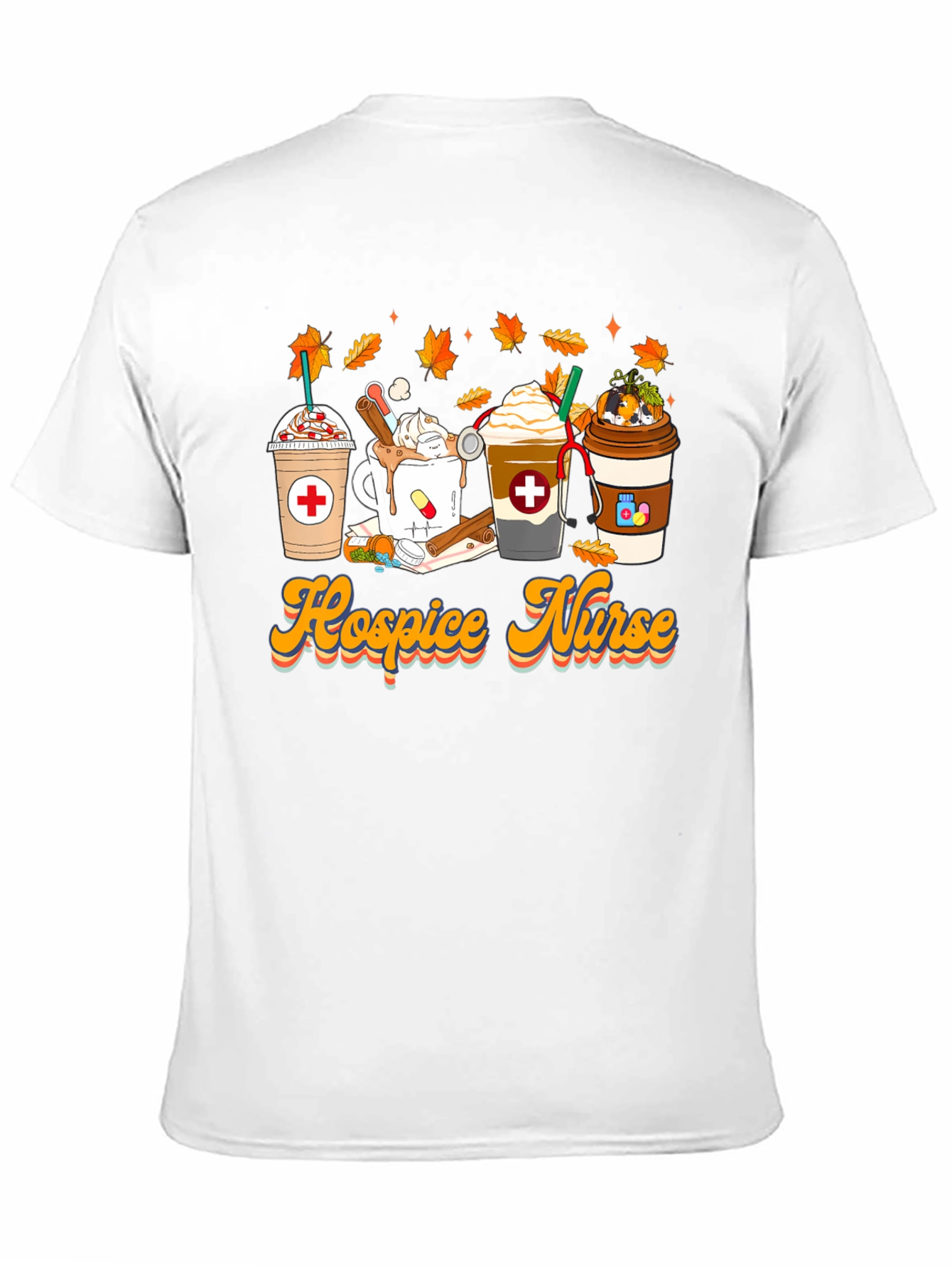 Black Hospice Nurse Fall Coffee T-Shirt view 11