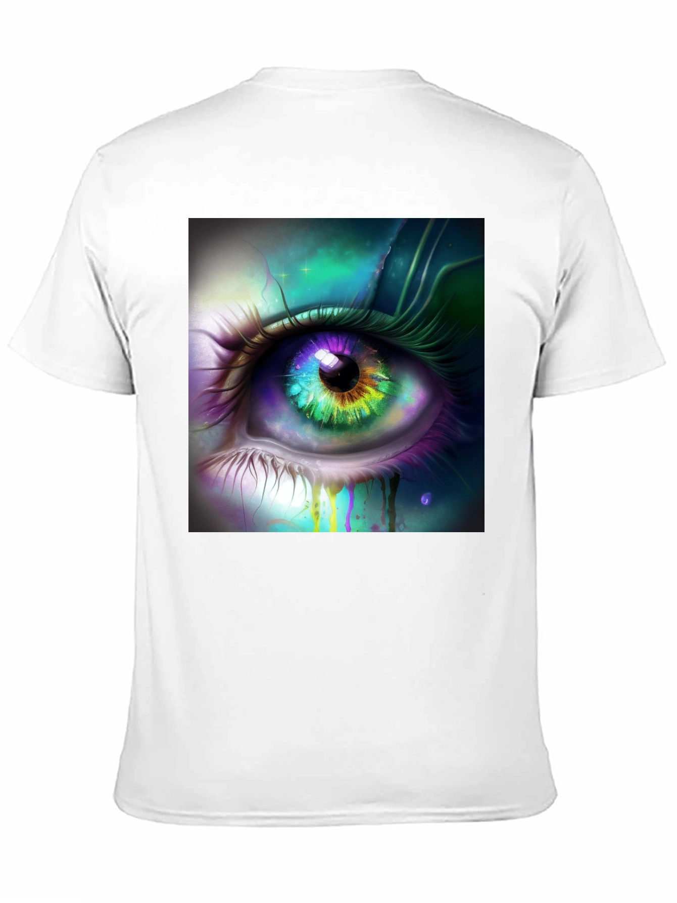 Black Mystic Eye Graphic Tee - Black Cotton Blend view 11