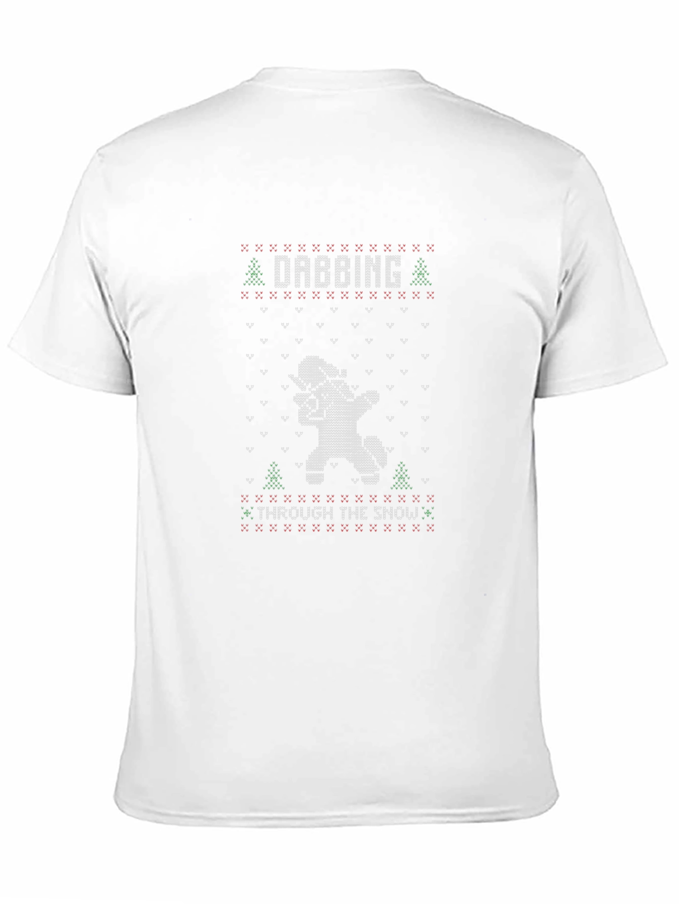 Black Dabbing Through the Snow Holiday T-Shirt view 11