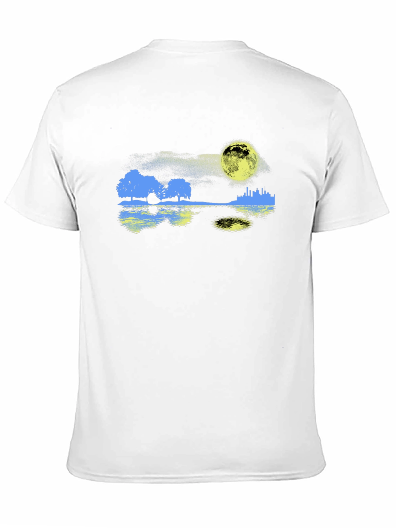 Black Moonlit Cityscape T-Shirt view 11