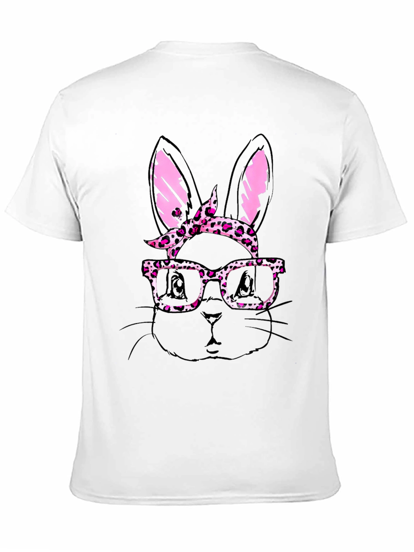 Black Bunny with Glasses Men's T-Shirt view 11