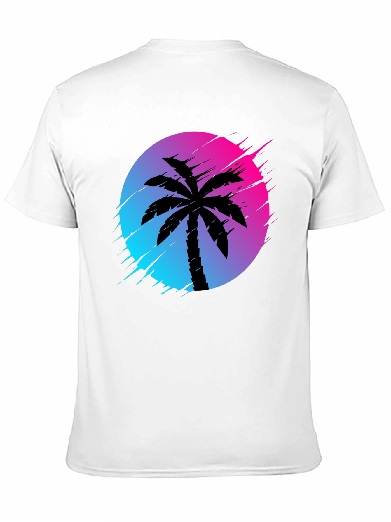 Black Retro Palm Tree Graphic Tee - Black view 11