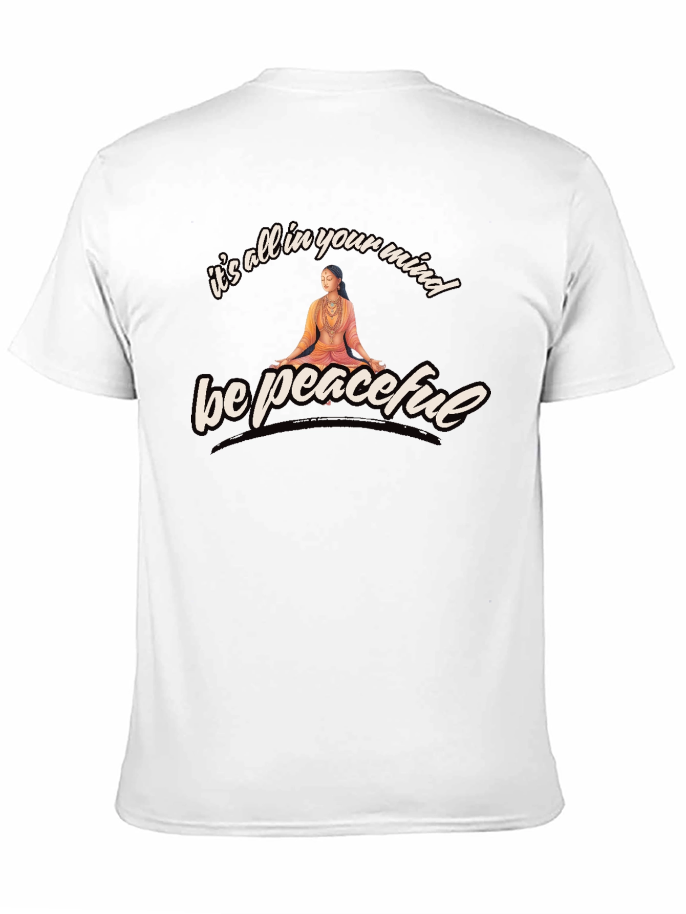 Black Be Peaceful Mind T-Shirt view 11