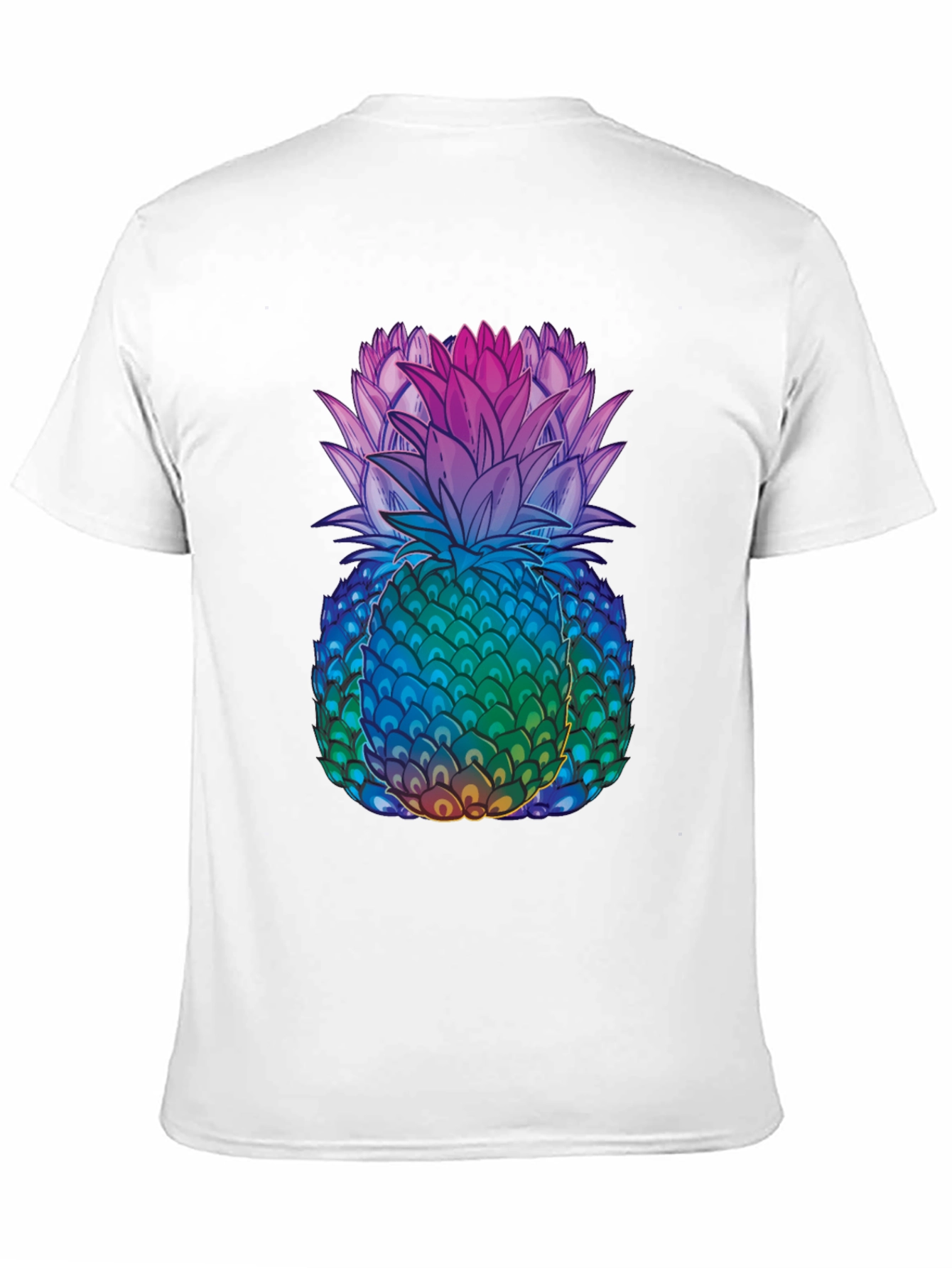Black Rainbow Pineapple Graphic Tee - Unique Design view 11