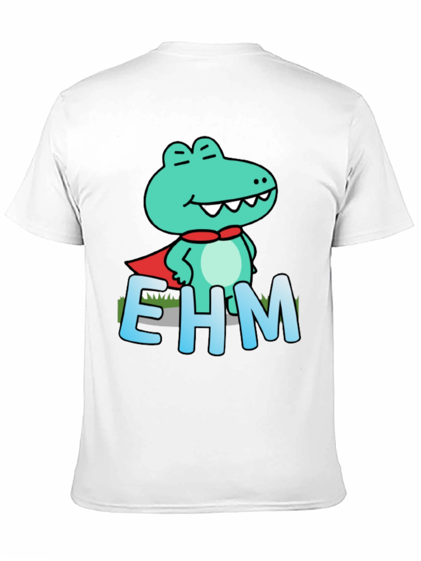 Black Funny Cartoon Crocodile EHM T-Shirt view 11