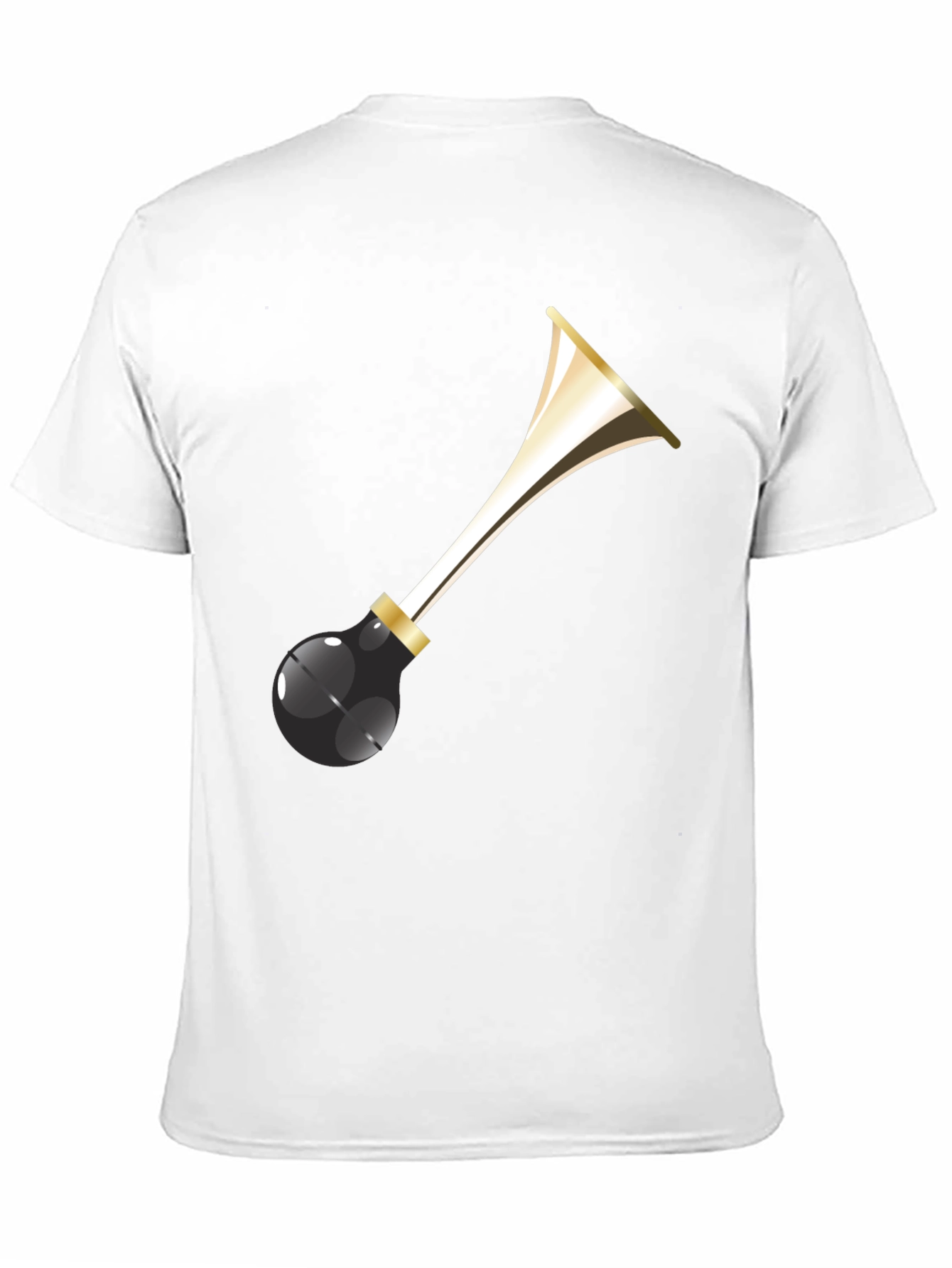 Black Party Horn Graphic Tee - Black Cotton T-Shirt view 11