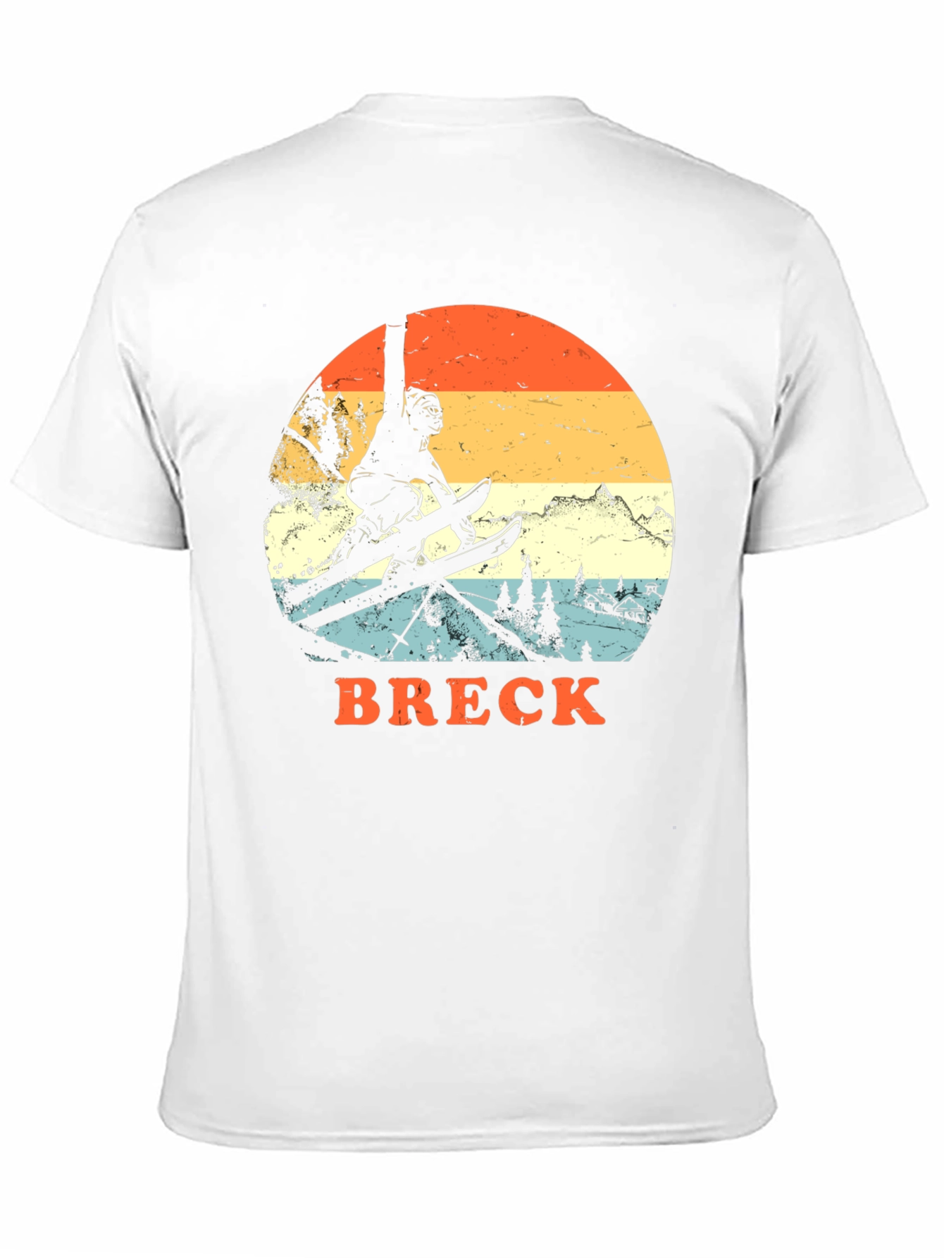 Black Vintage Breck Skiing T-Shirt view 11