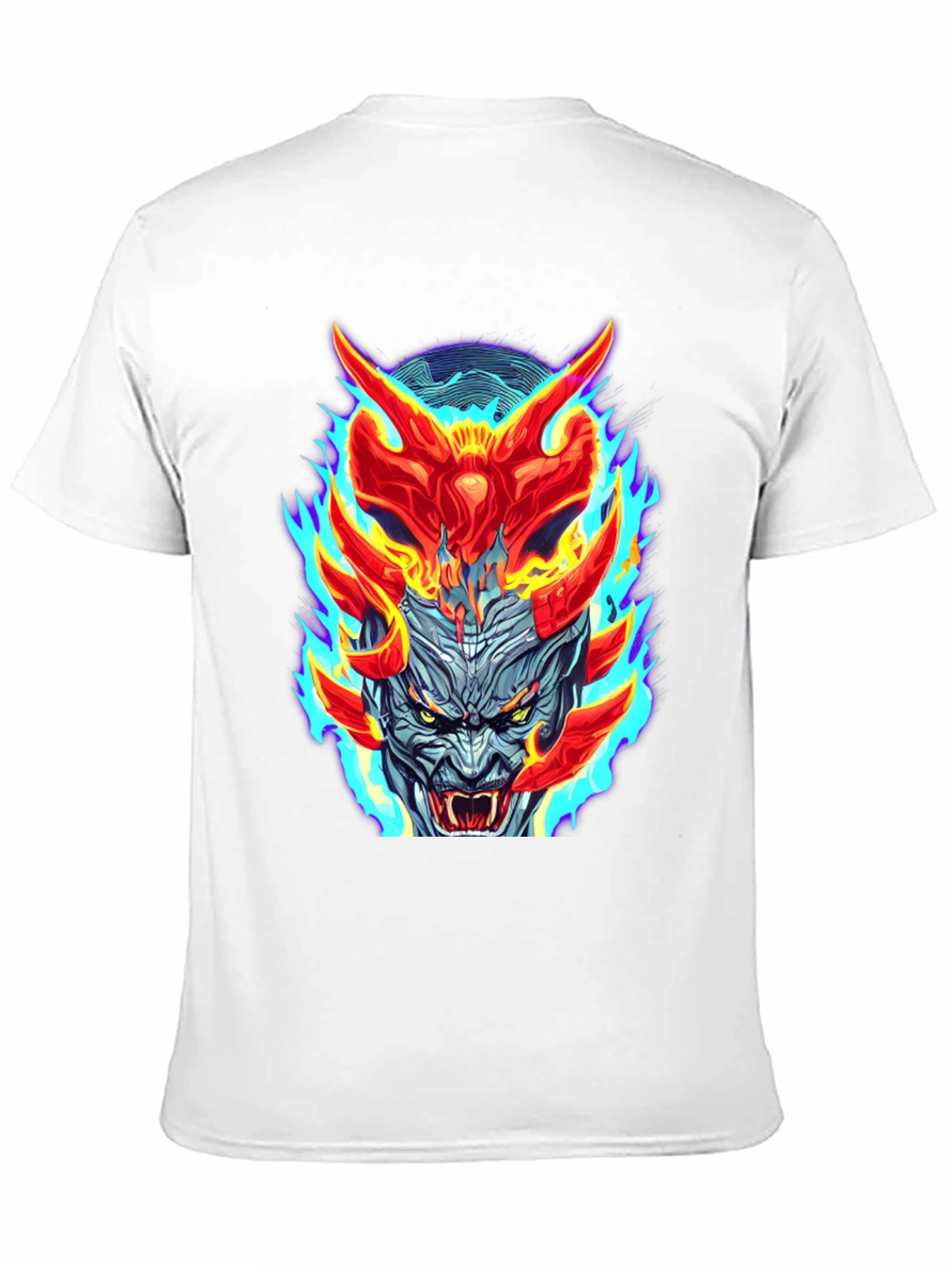 Black Fiery Demon Graphic Tee - Black view 11