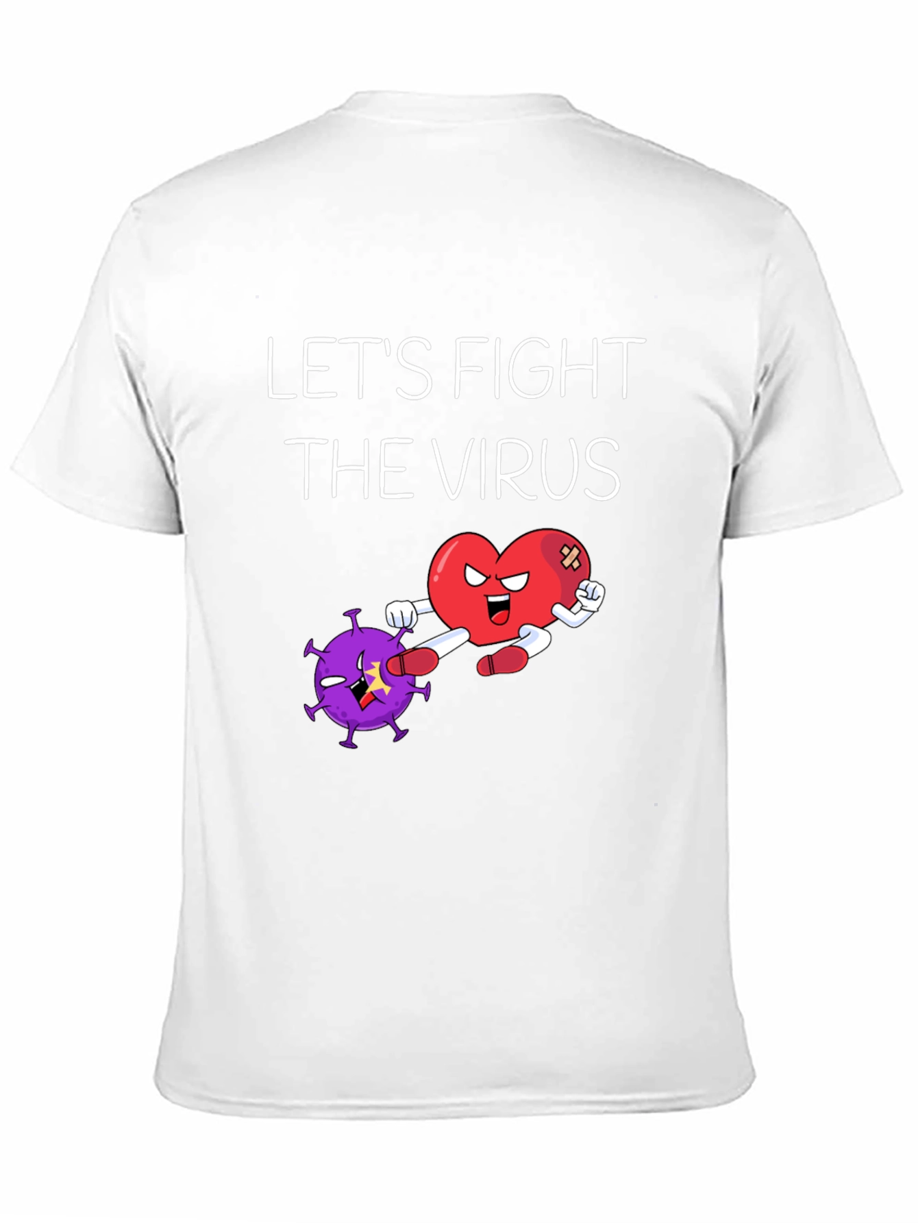 Black Let's Fight The Virus Graphic Tee view 11