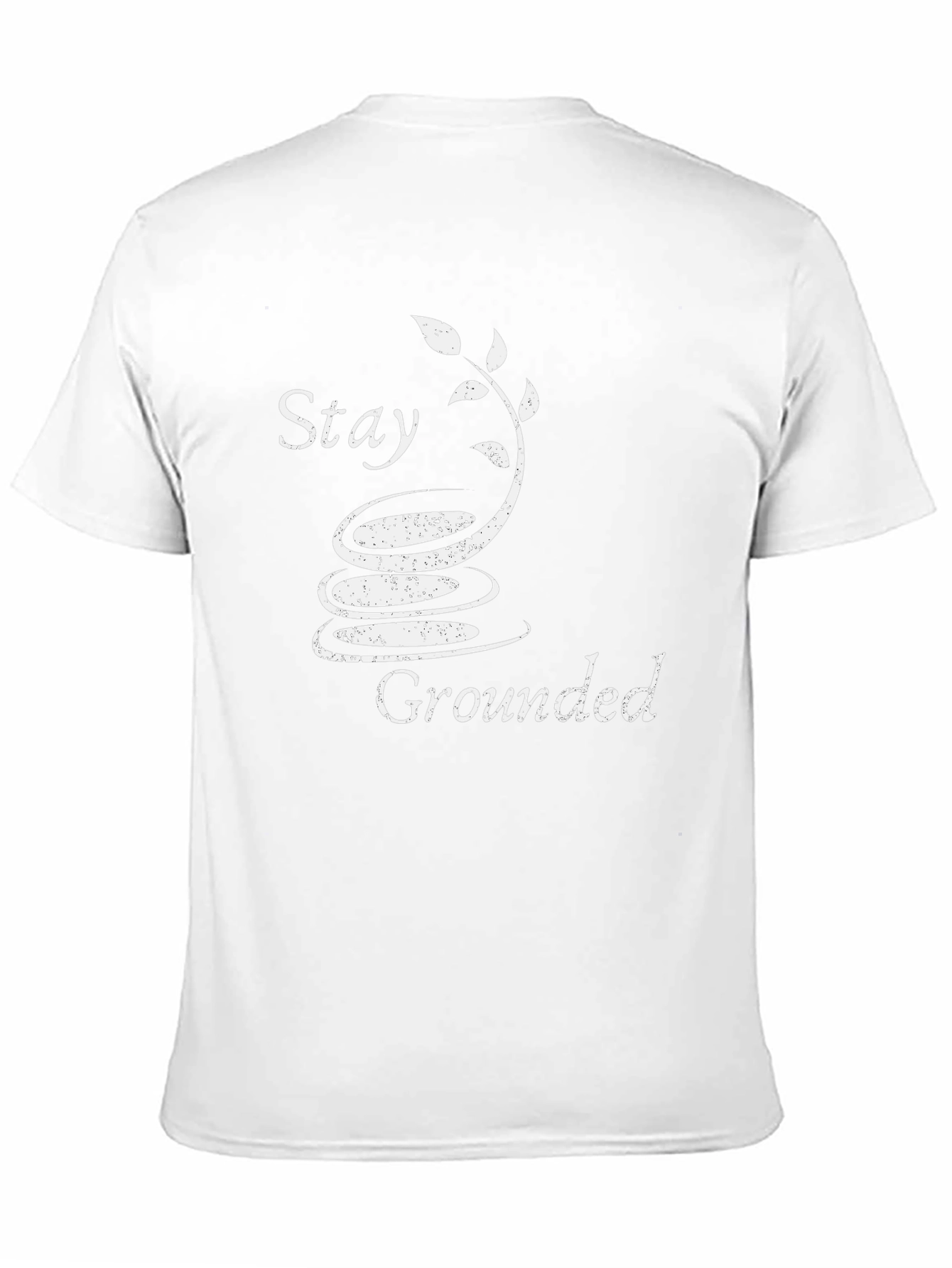Black Stay Grounded T-Shirt - Zen Garden Design view 11