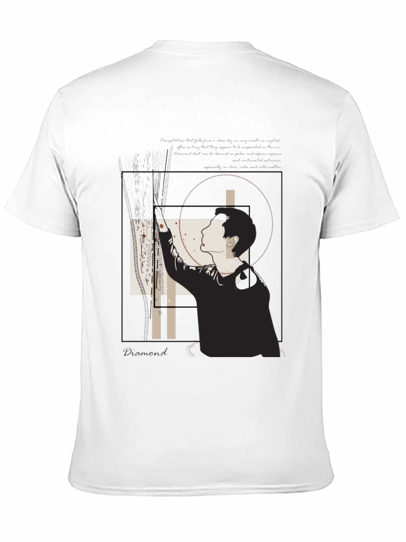 Black Geometric Graphic Black T-Shirt view 11