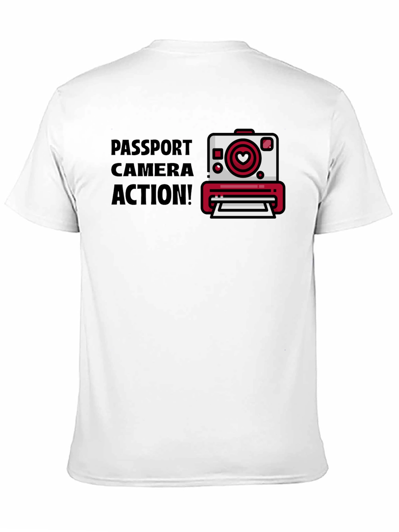 Black Passport Camera Action Graphic Tee view 11
