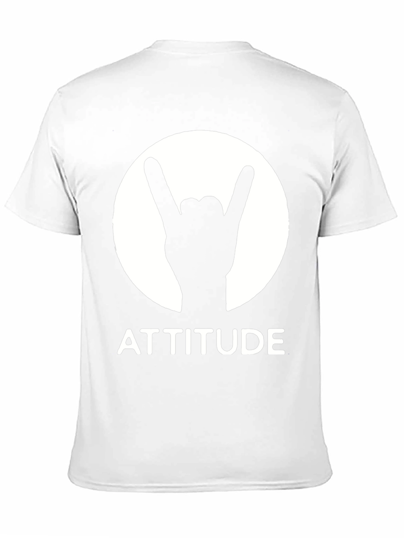 Black Attitude Rock On Hand Graphic Tee - Black view 11