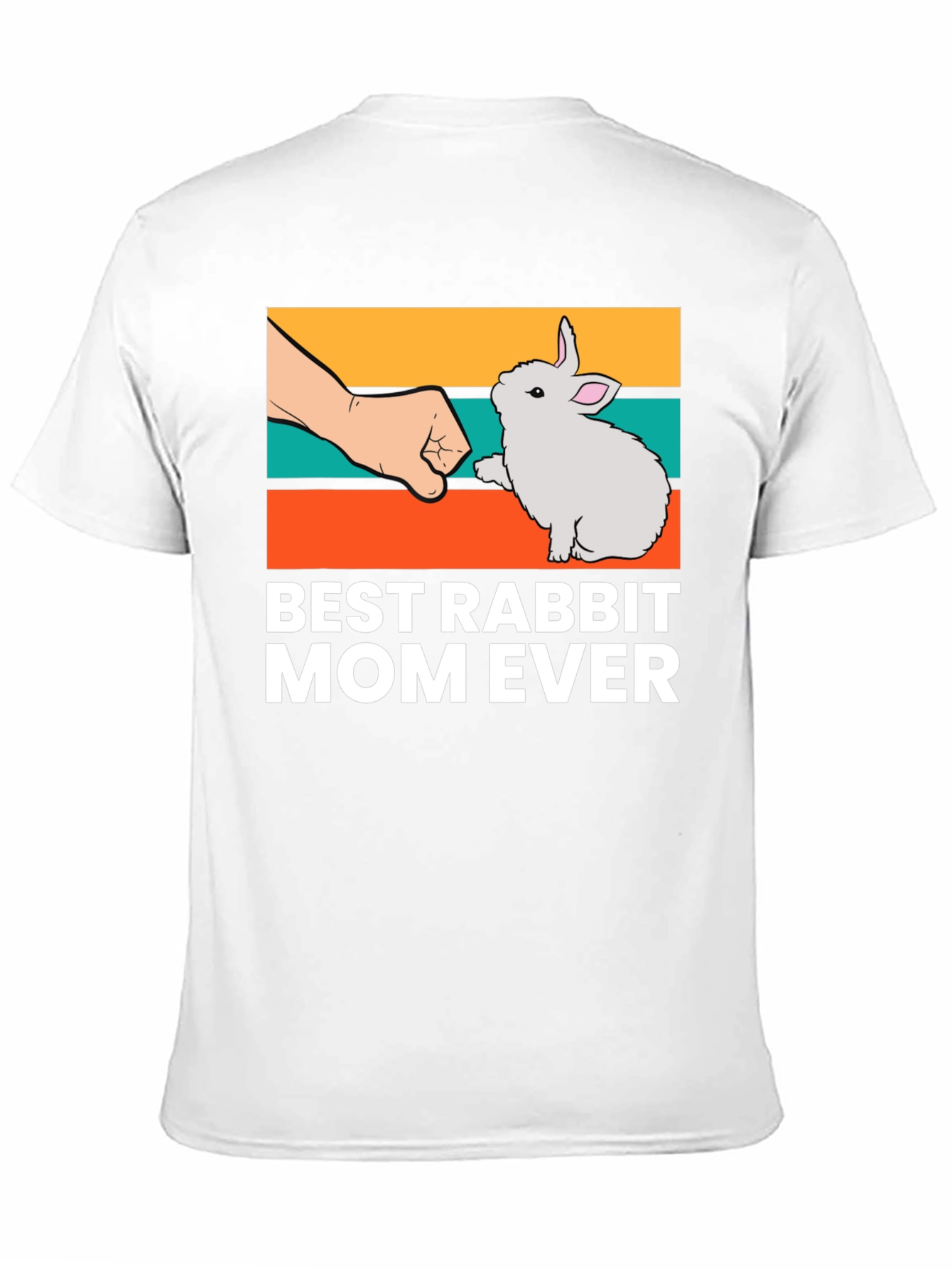 Black Best Rabbit Mom Ever T-Shirt, Cute Bunny Tee view 11