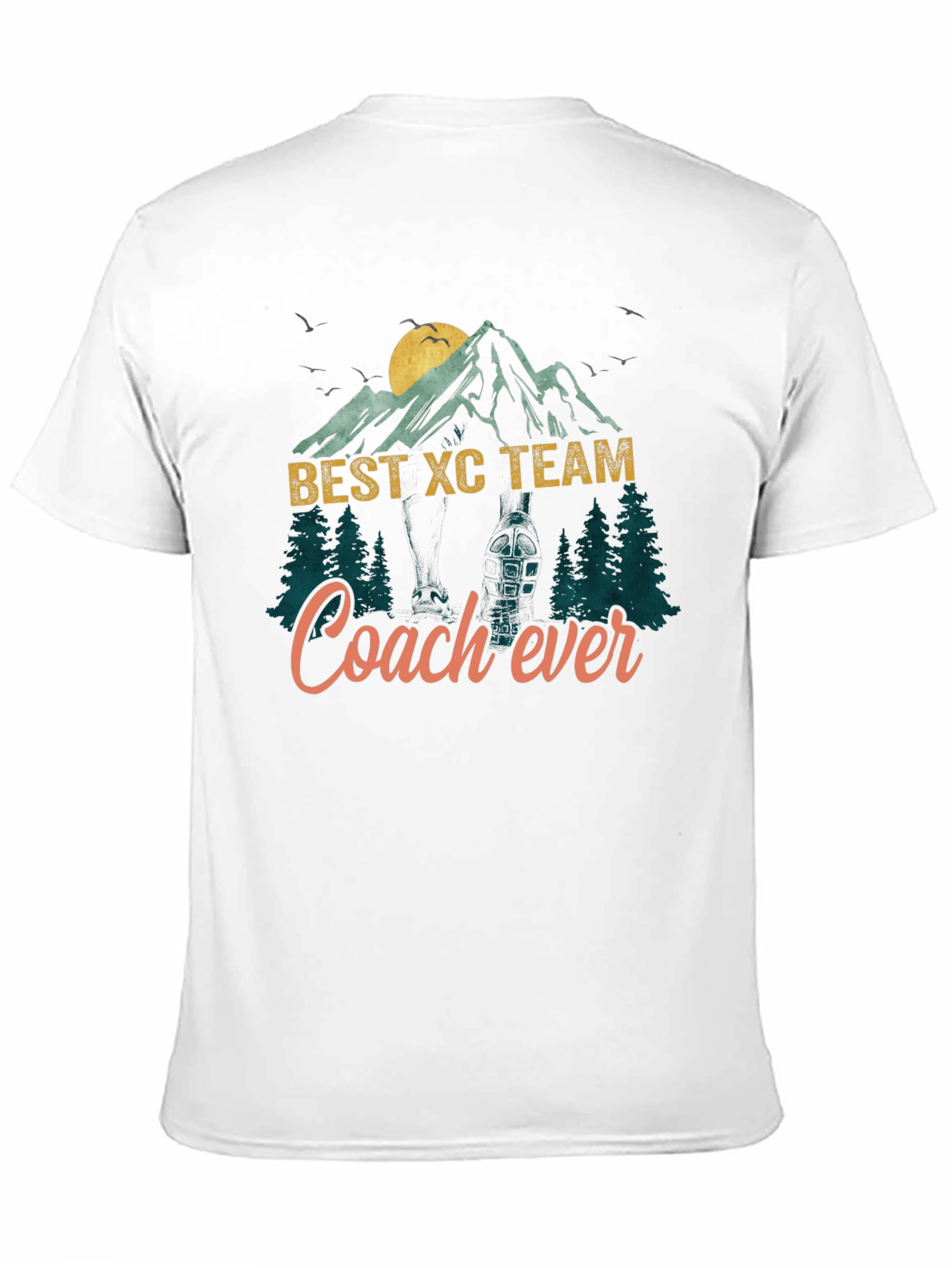 Black Best XC Team Coach Ever Mountain T-Shirt view 11