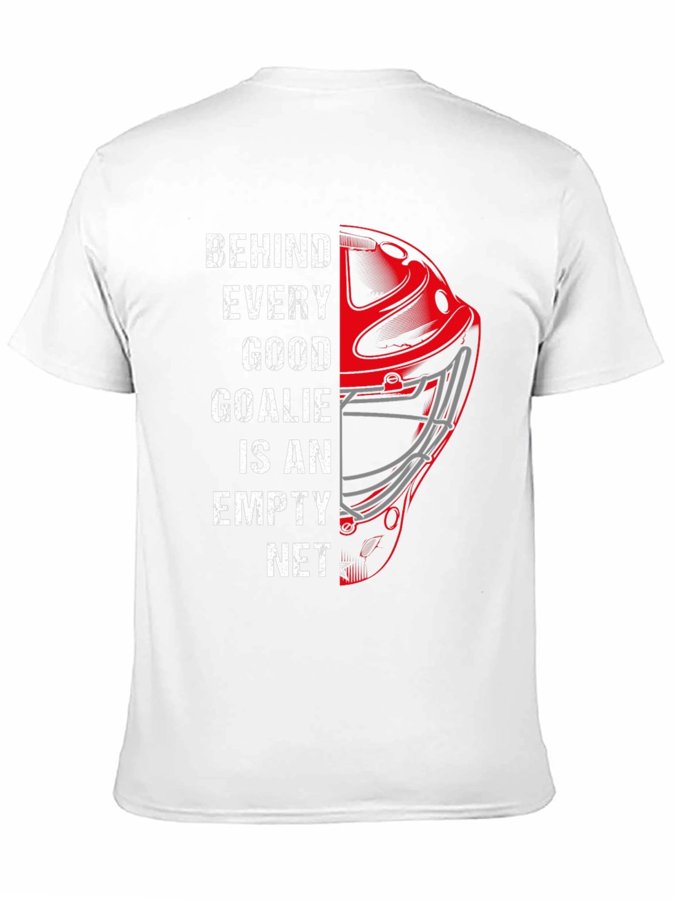 Black Funny Hockey Goalie T-Shirt - Empty Net Design view 11