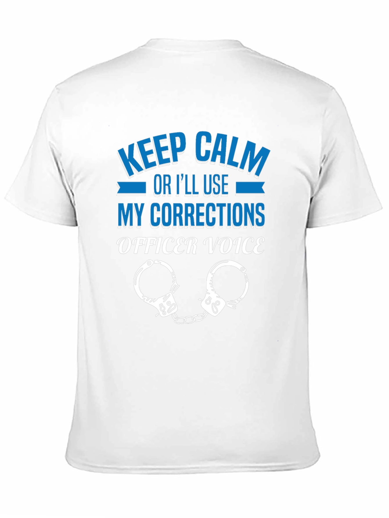 Black Keep Calm Corrections Officer T-Shirt view 11
