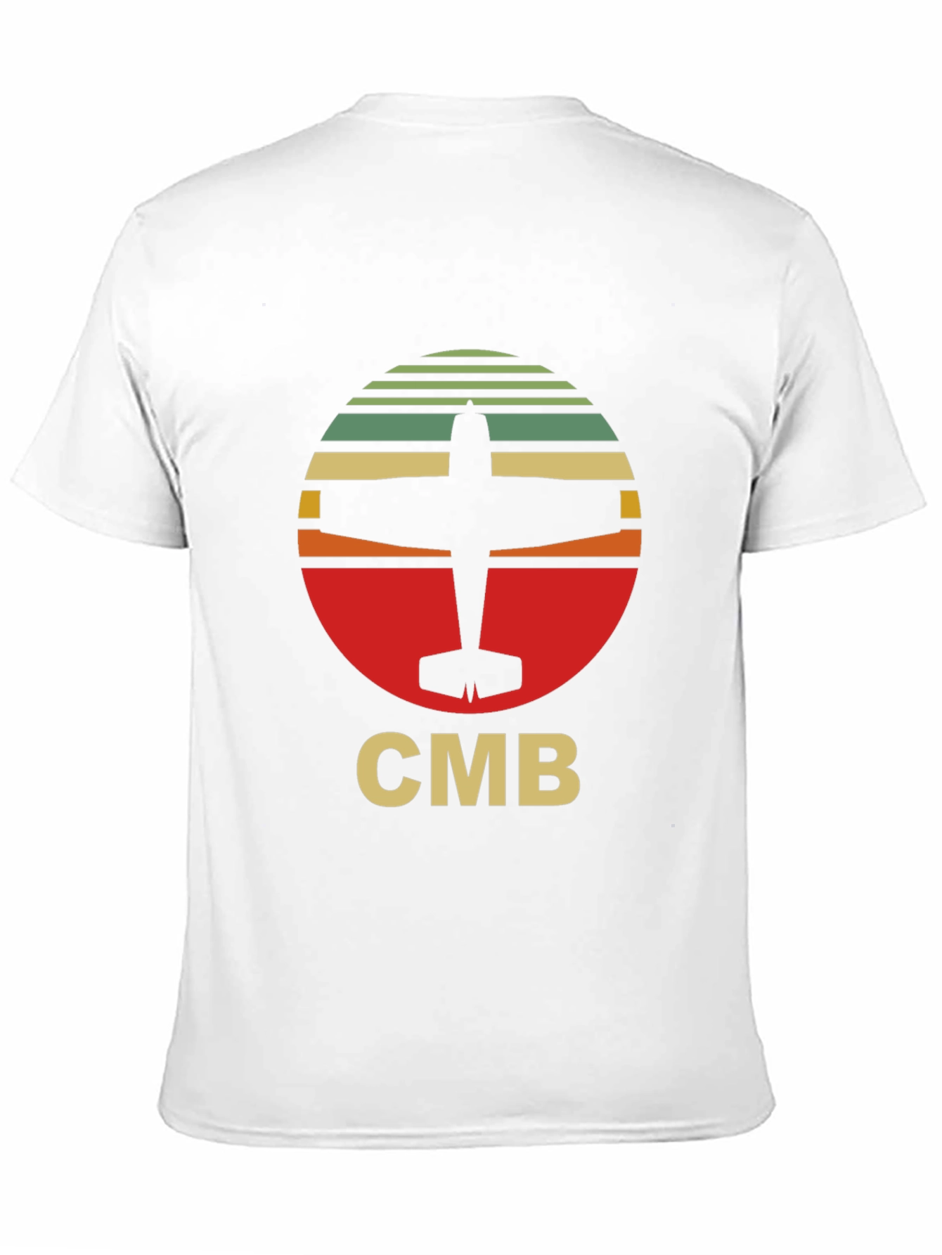Black Retro Airplane CMB T-Shirt - Aviation Style view 11