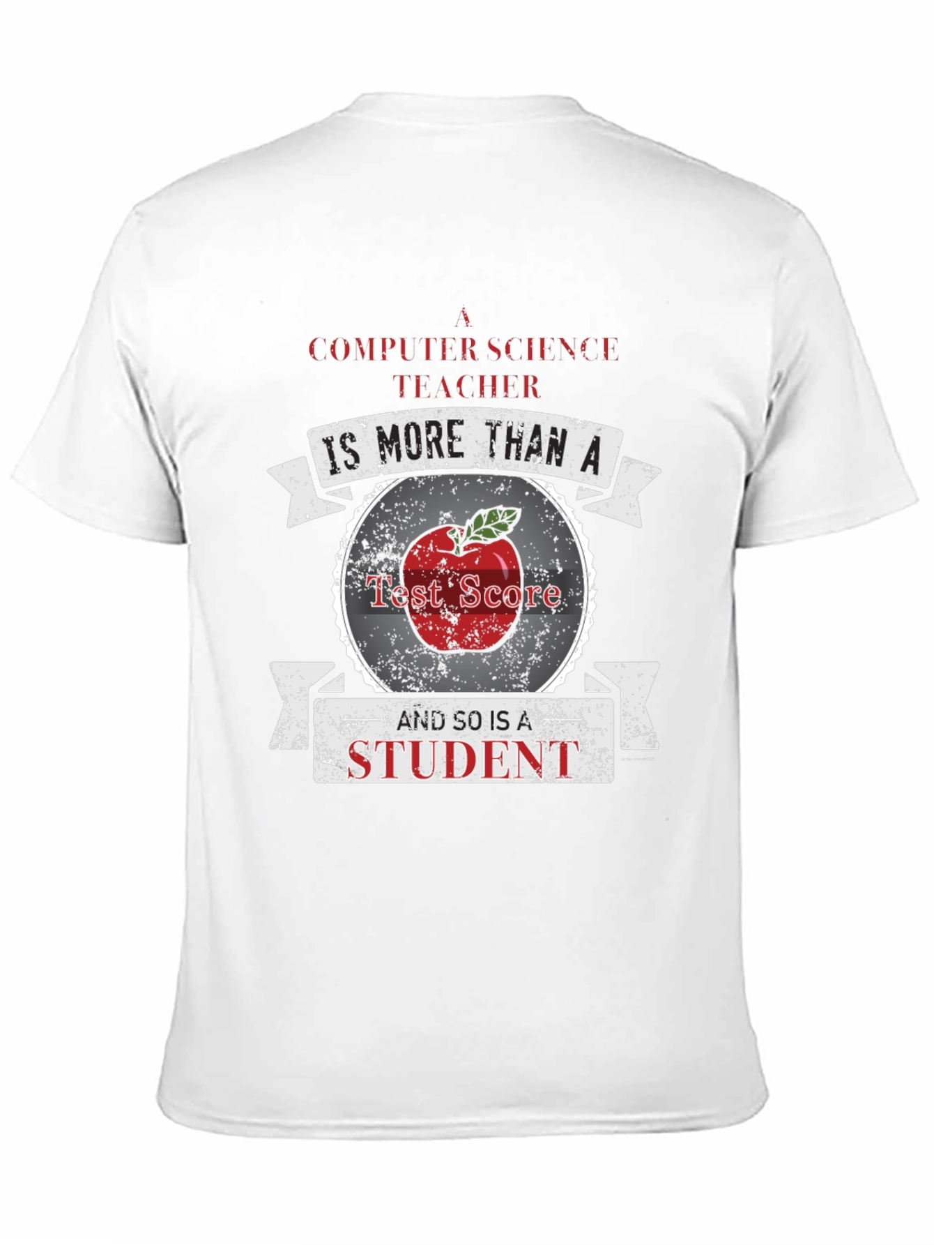 Black Computer Science Teacher T-Shirt - More Than a Test Score view 11