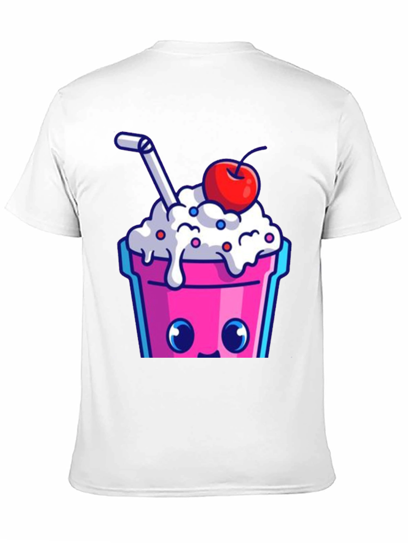 Black Cute Kawaii Milkshake Graphic Tee - Fun Style view 11