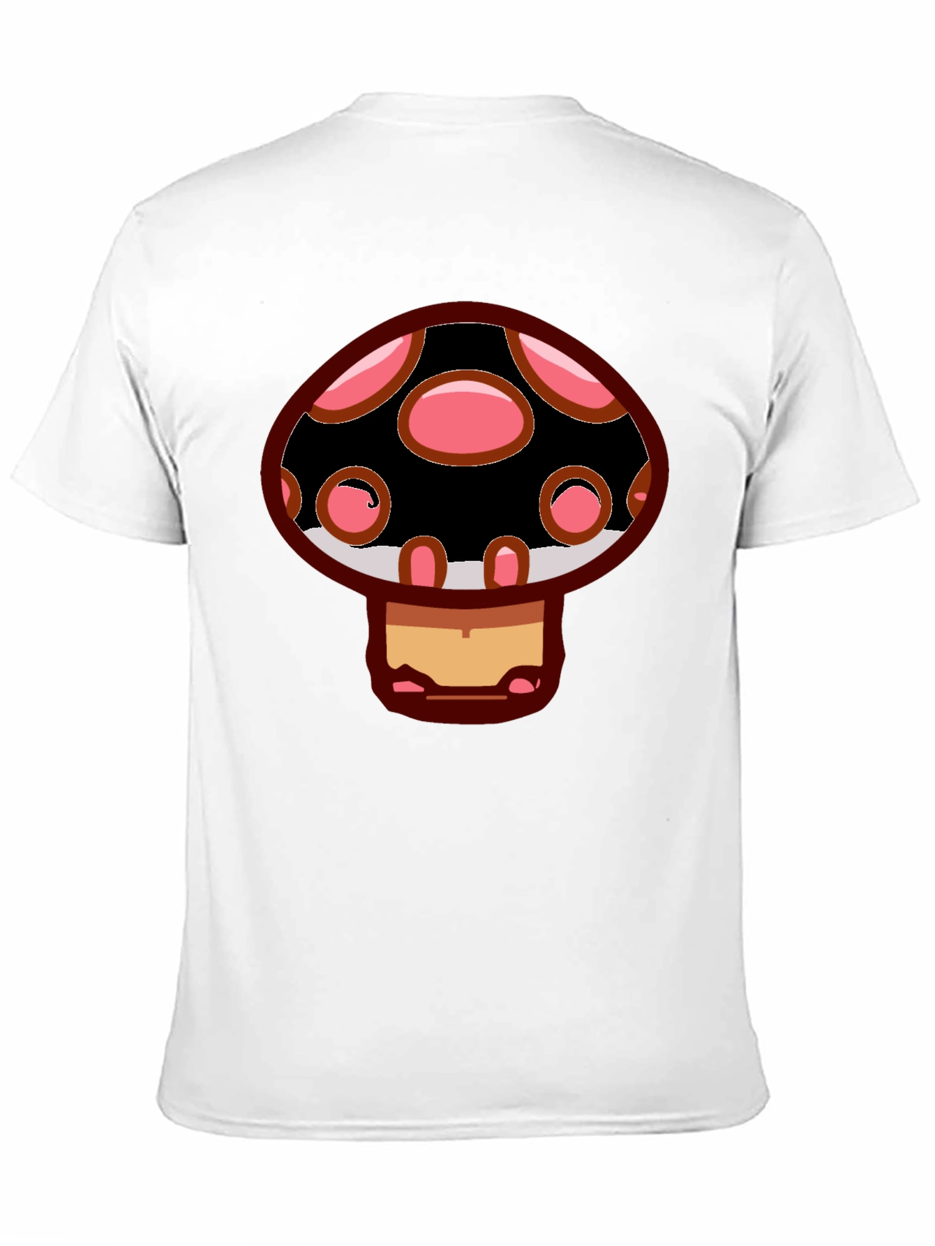 Black Mushroom Graphic Tee - Black Cotton Blend view 11