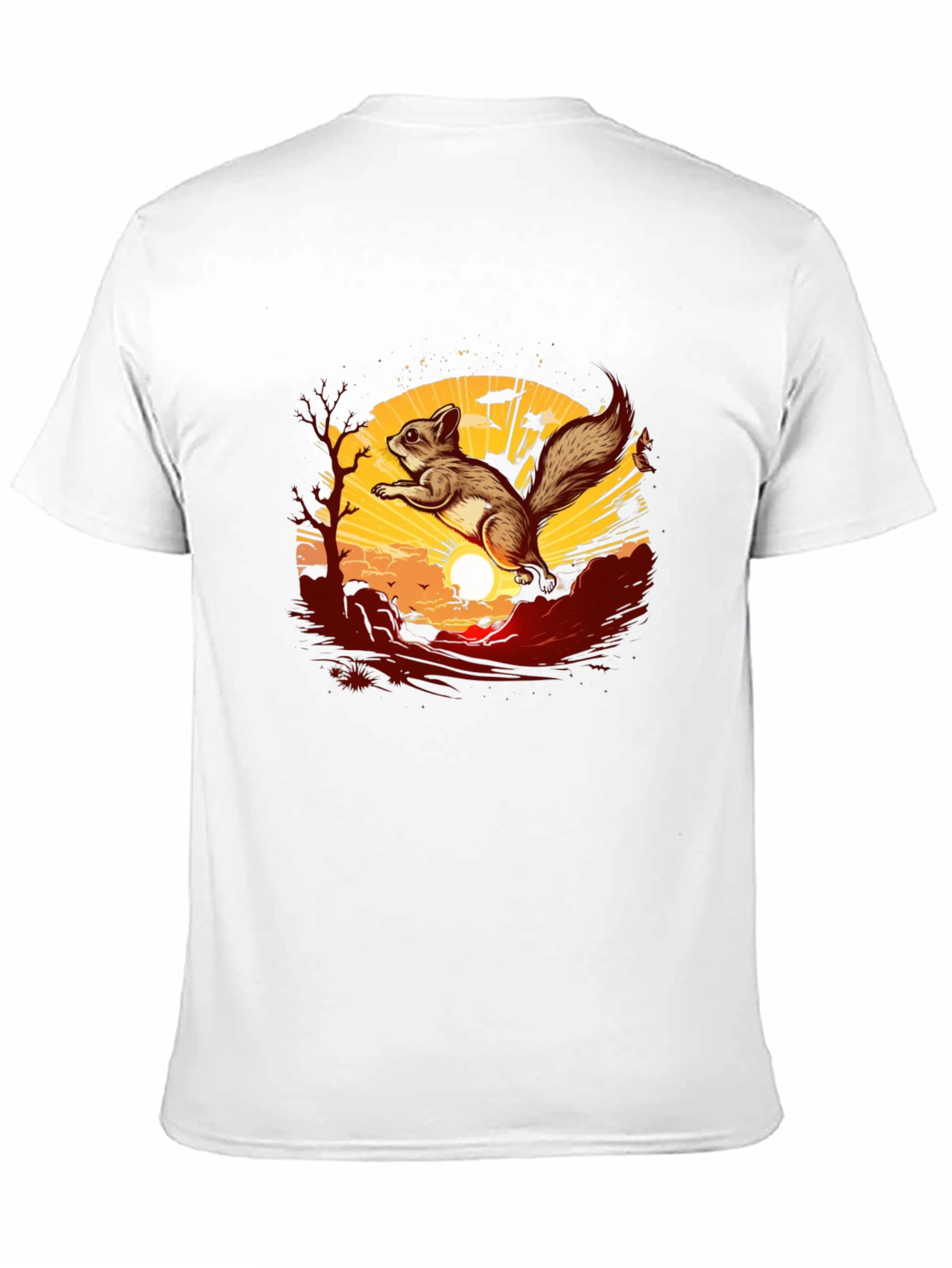 Black Squirrel Sunset Graphic Tee - Black view 11