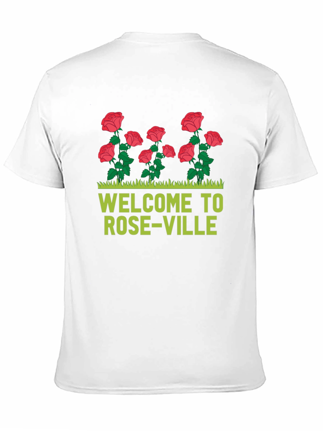 Black Welcome to Roseville T-Shirt - Floral Design view 11