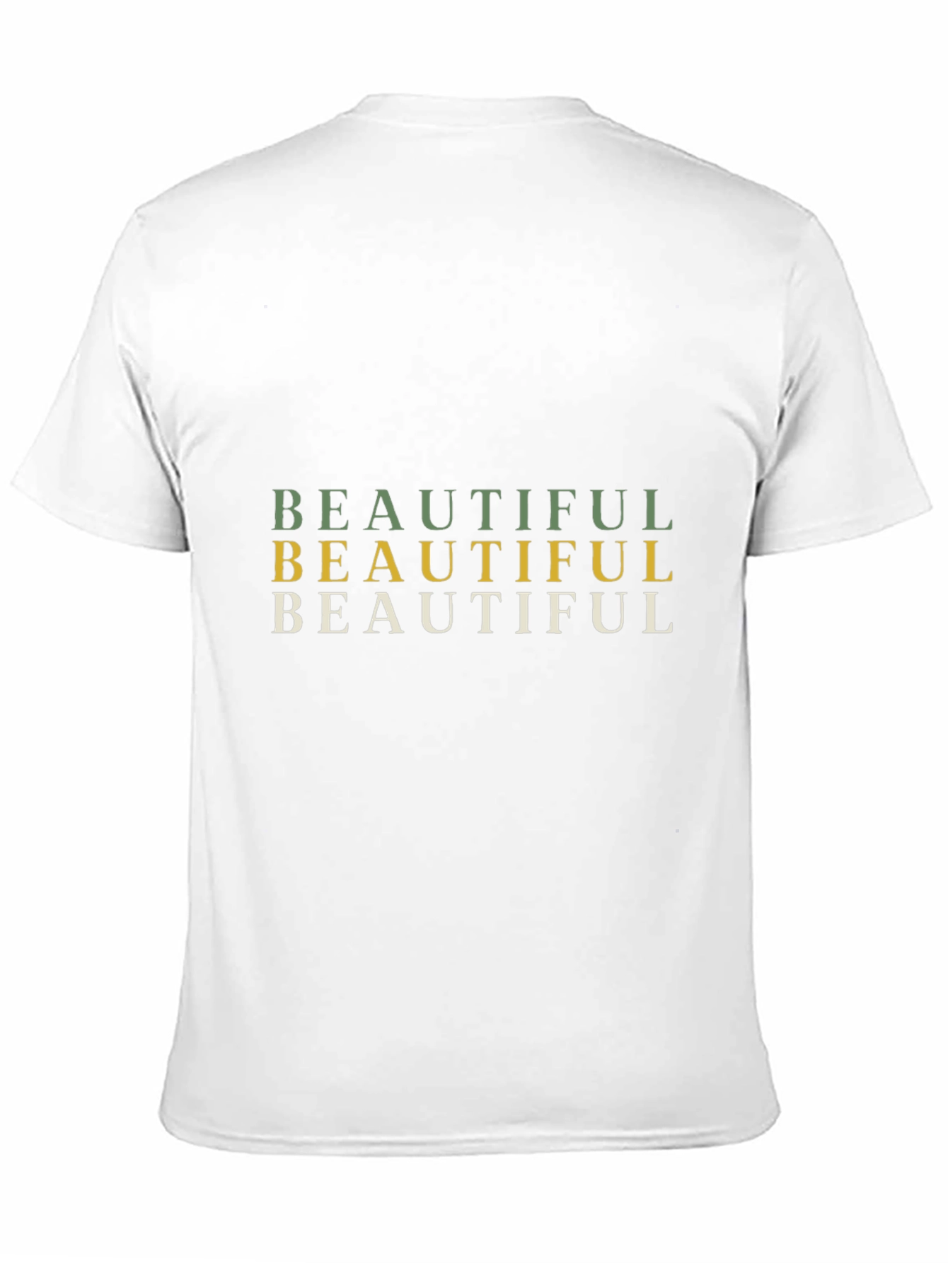 Black Stylish "Beautiful" Graphic Print T-Shirt view 11