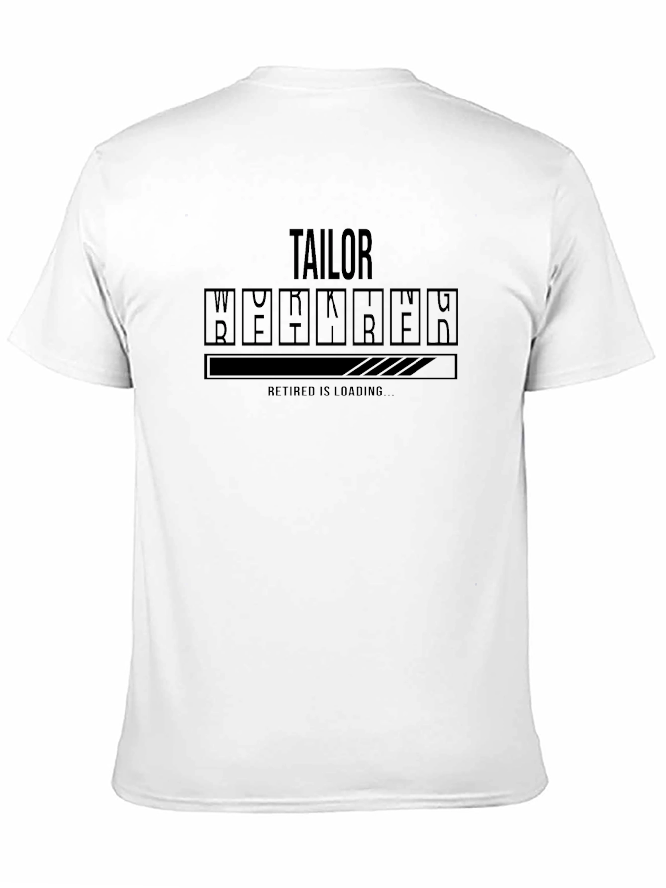 Black Tailor Retirement Loading T-Shirt view 11