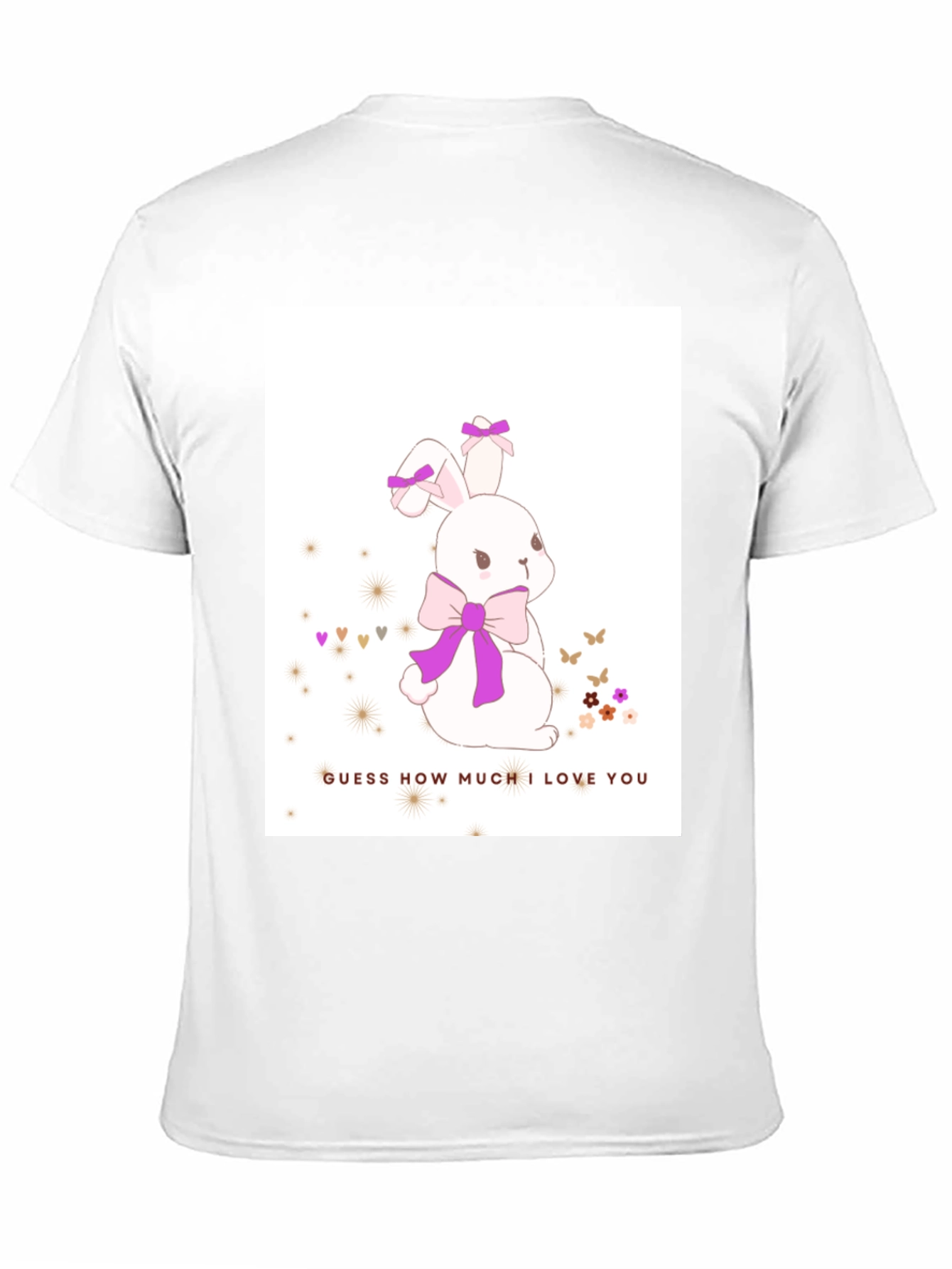 Black Cute Bunny T-Shirt - Guess How Much I Love You - Black view 11
