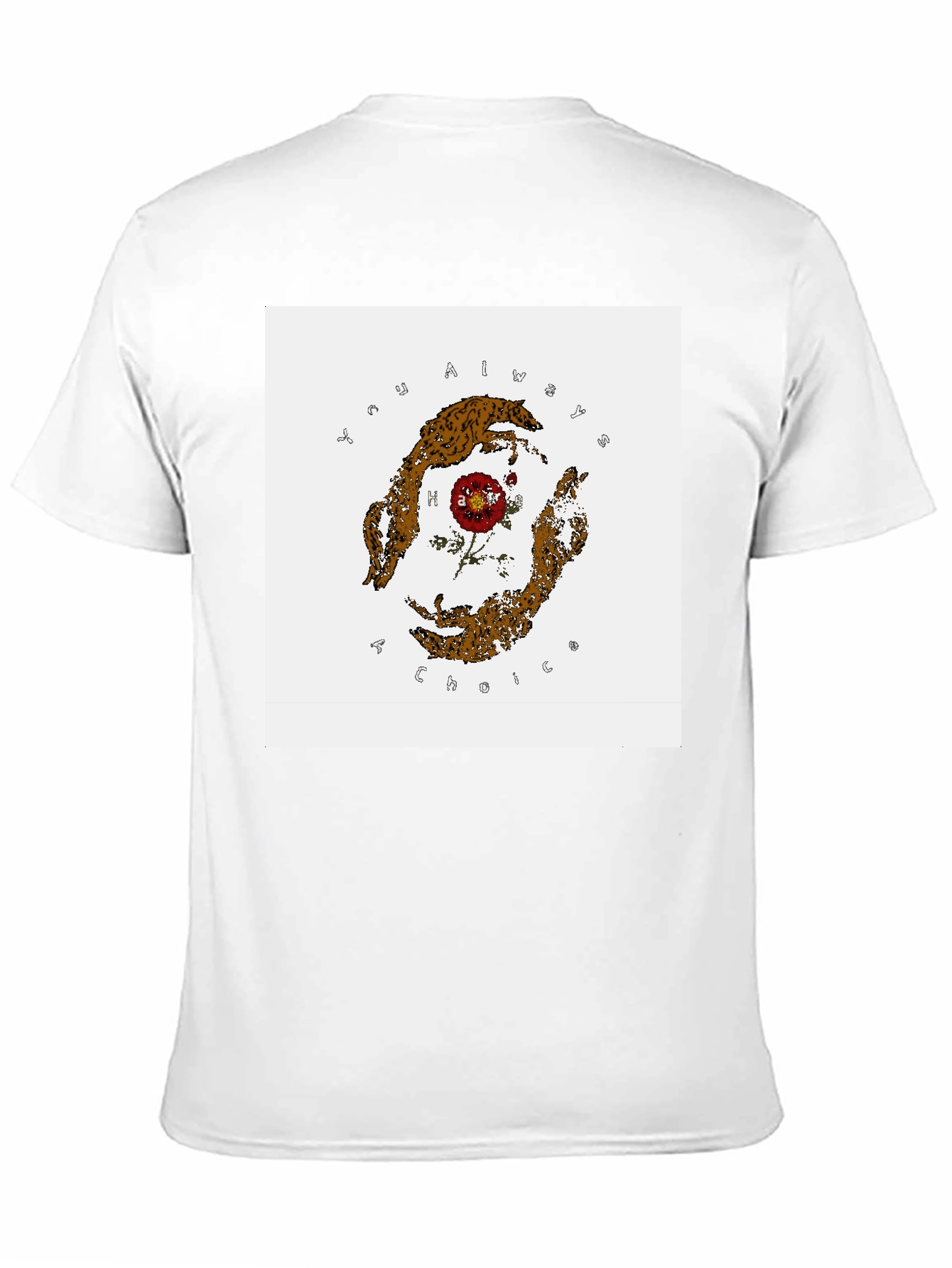 Black Wolves and Rose Graphic Tee - Always a Choice view 11