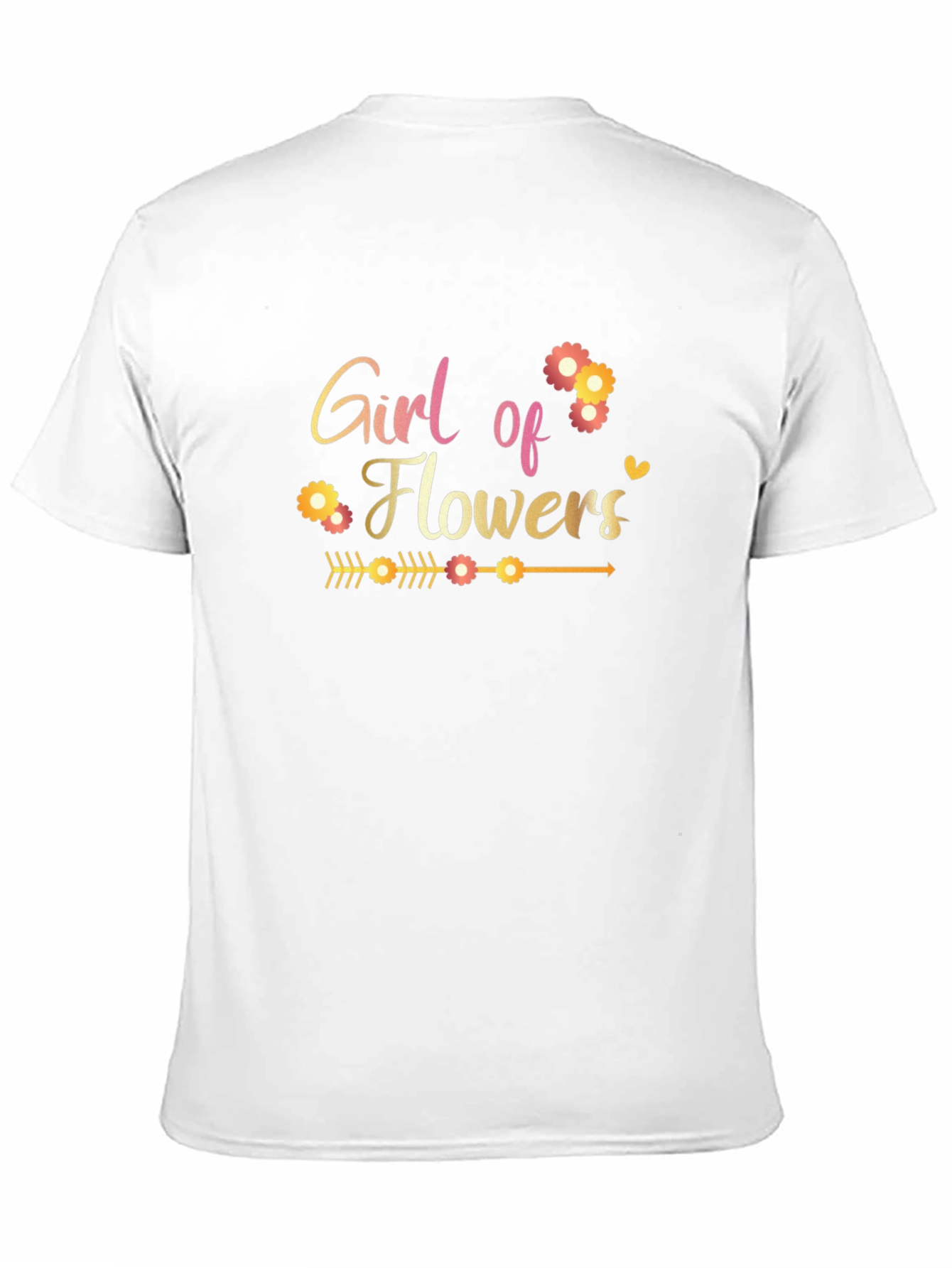 Black Girl of Flowers Graphic Tee - Black Cotton T-Shirt view 11