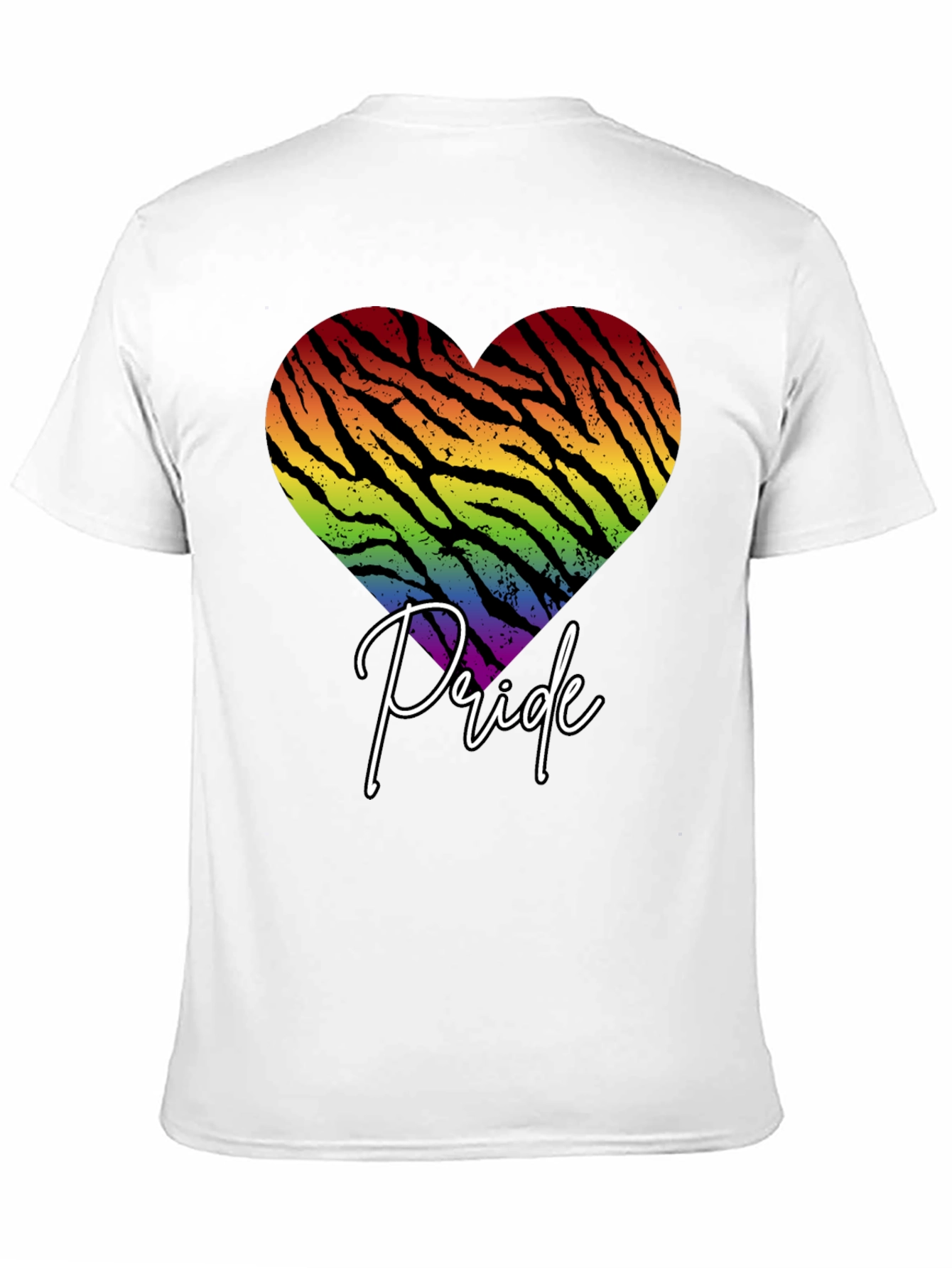 Black Pride Zebra Heart Graphic T-Shirt view 11
